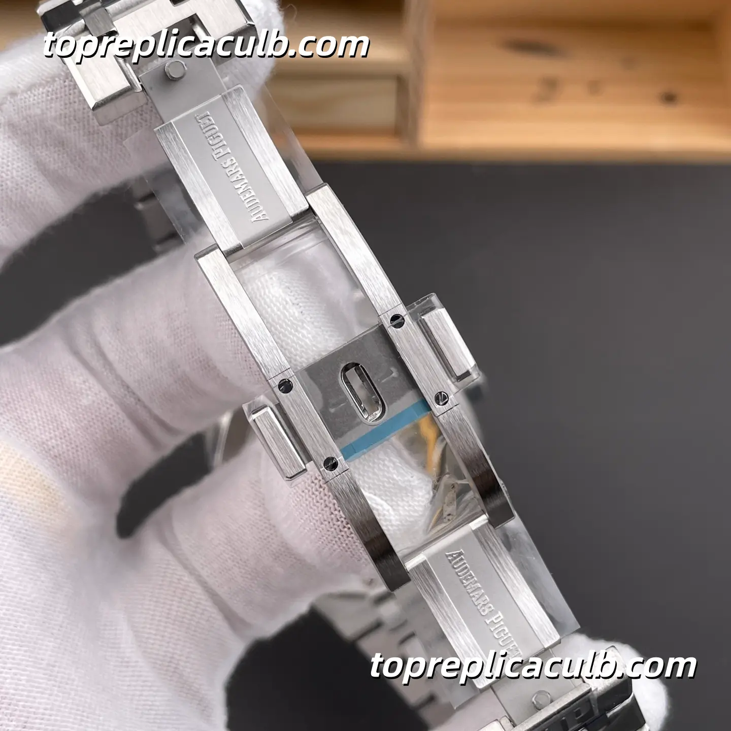 IP Factory Audemars Piguet Royal Oak 41MM 15500ST.OO.1220ST.01 Blue Grande Tapisserie Dial Stainless Steel Bracelet Super Clone Watch with 4302 1:1 Automatic Movement - Image 7