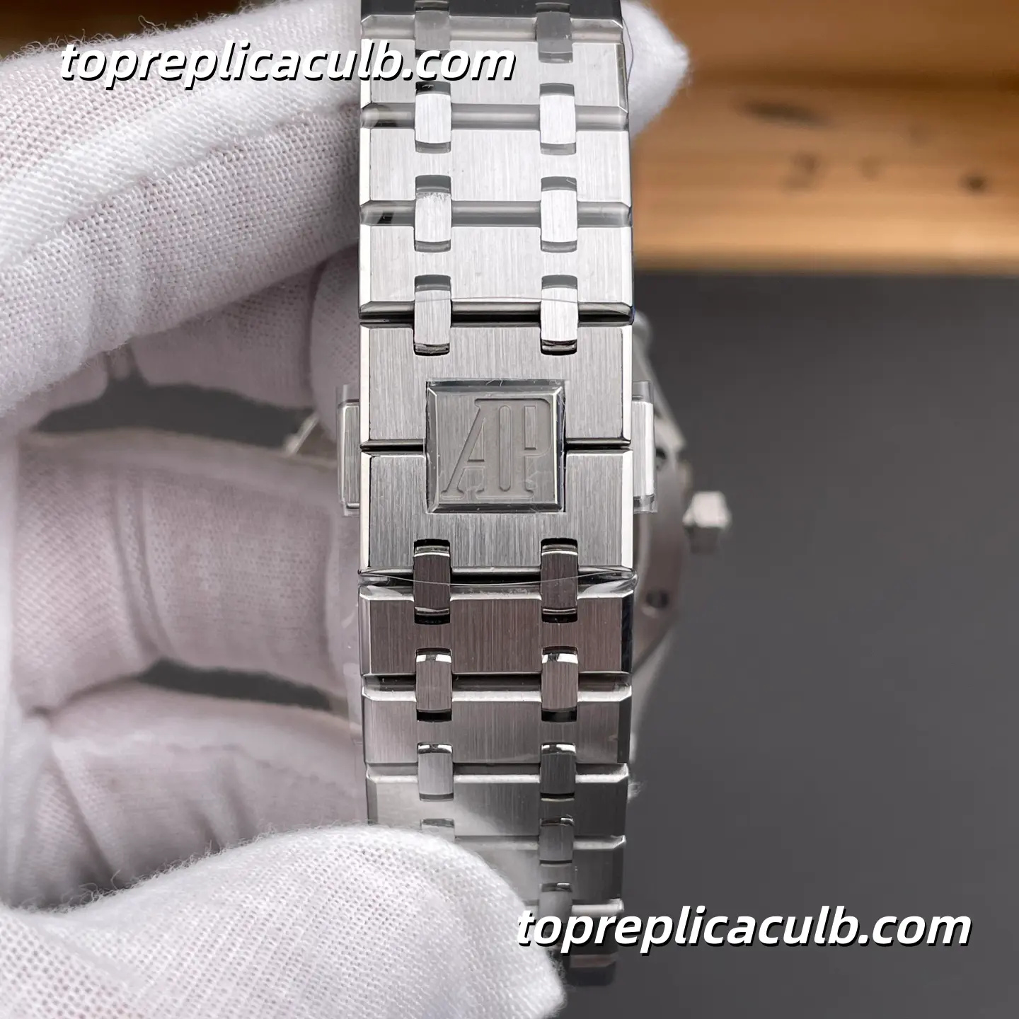 IP Factory Audemars Piguet Royal Oak 41MM 15500ST.OO.1220ST.01 Blue Grande Tapisserie Dial Stainless Steel Bracelet Super Clone Watch with 4302 1:1 Automatic Movement - Image 8