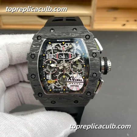 KV Factory Richard Mille RM11-03 Black Carbon Fiber 49.4x44.5MM Automatic Movement Super Clone Watch