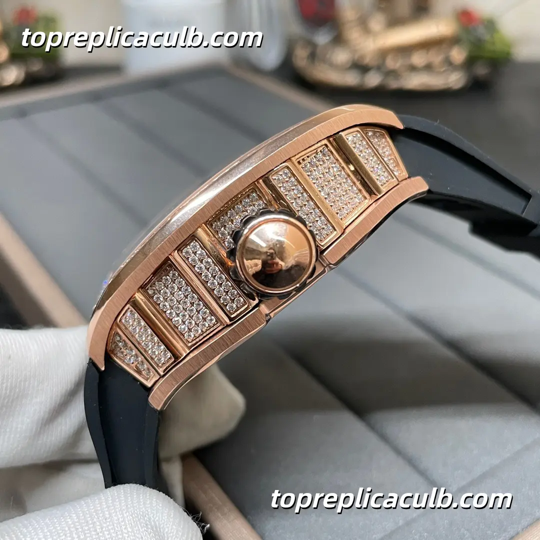KV Factory Richard Mille RM51-01 Tourbillon Phoenix & Dragon Jackie Chan Edition Rose Gold Diamond Bezel Skeleton Dial Automatic Super Clone Watch - Image 6