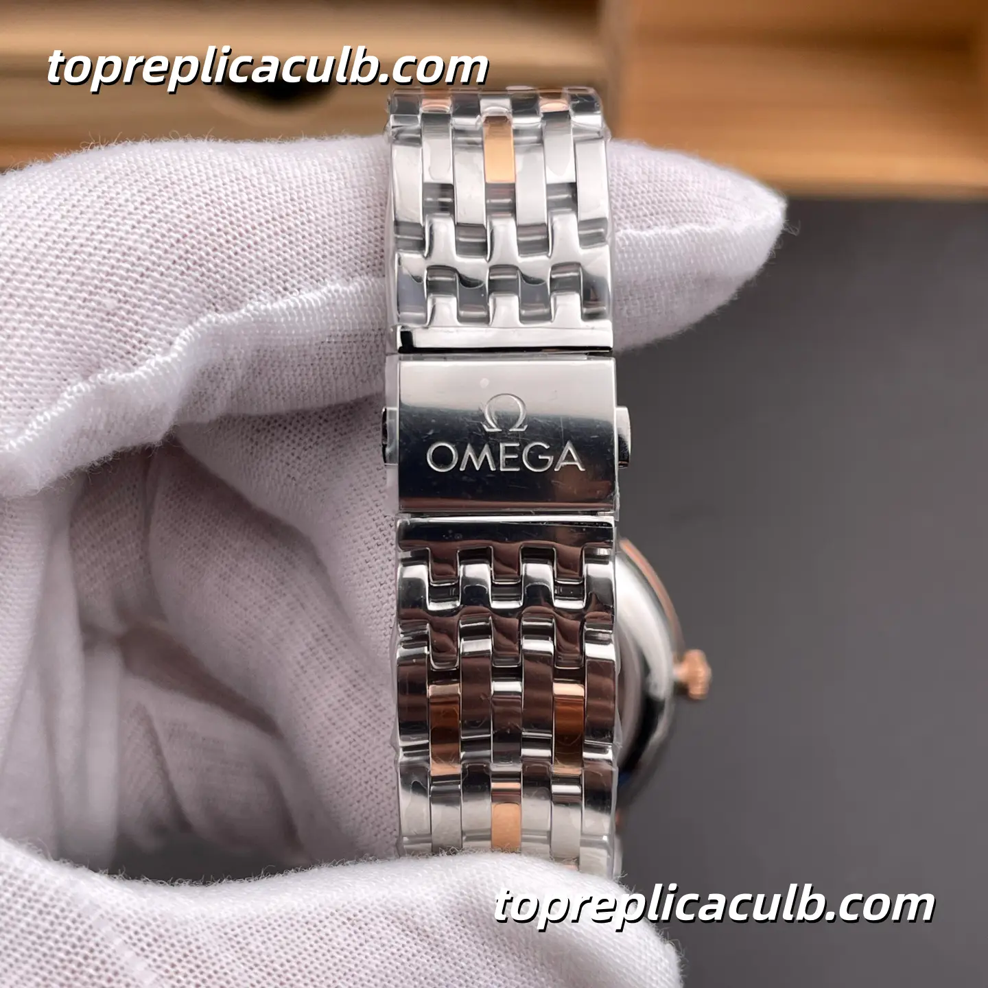 KY Factory Omega De Ville Prestige Ref.434.20.40.20.02.001 40MM Silver Dial Two Tone Stainless Steel Bracelet Super Clone Watch With 1:1 Replica 8800 Movement - Image 9