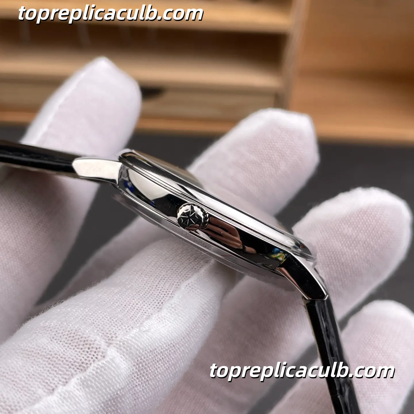 MKS Factory Vacheron Constantin Patrimony Series 85180/000J-9231 Super Clone Watch 40mm Ivory Dial Yellow Gold Case Black Leather Strap Cal.2450 Q6/3 Automatic Movement - Image 6