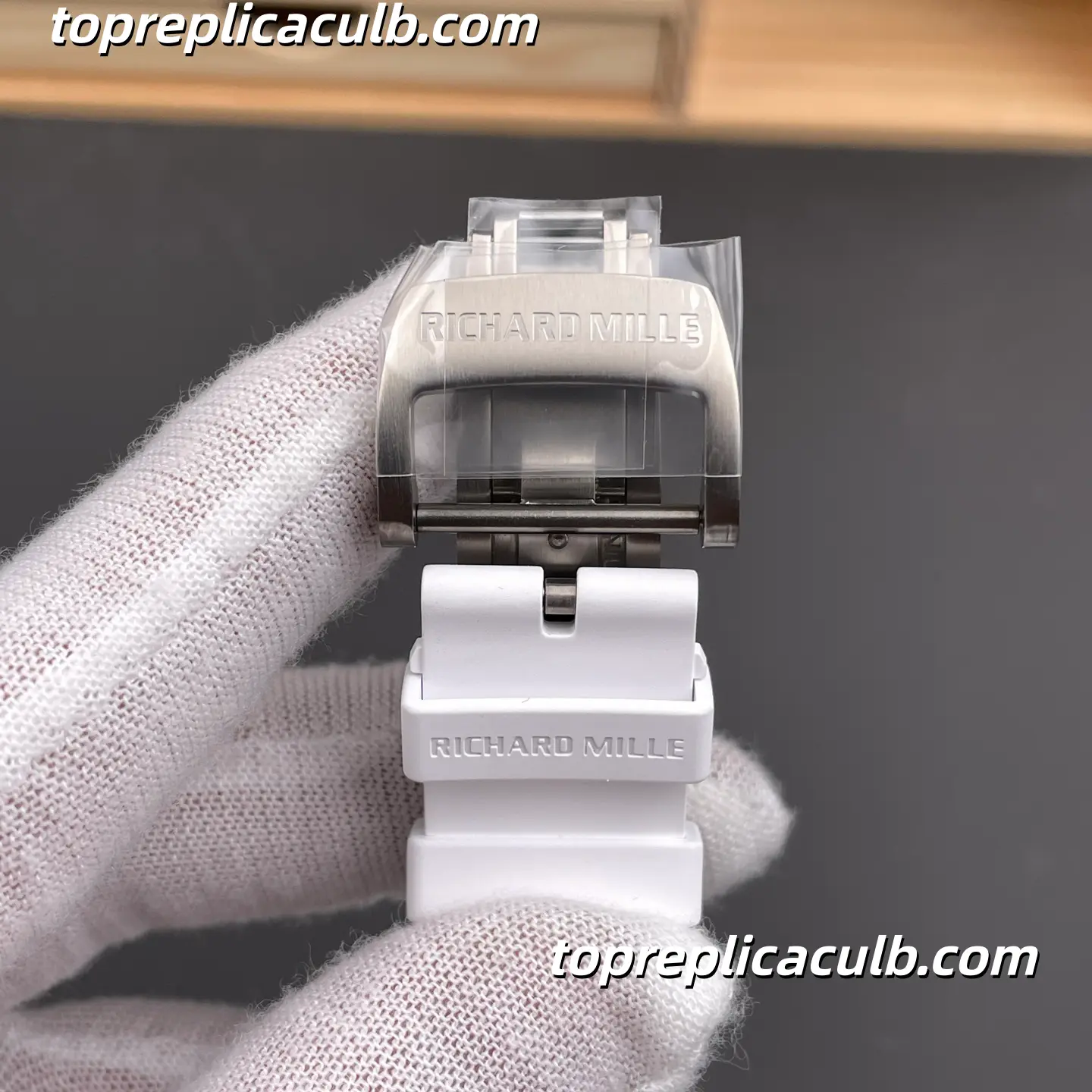 ML Factory Richard Mille RM055 Bubba Watson Abu Dhabi Blue Inner Bezel Carbon Fiber Case 49.9x42.07mm Super Clone Watch 1:1 RMUL2 Integrated Skeleton Movement - Image 9