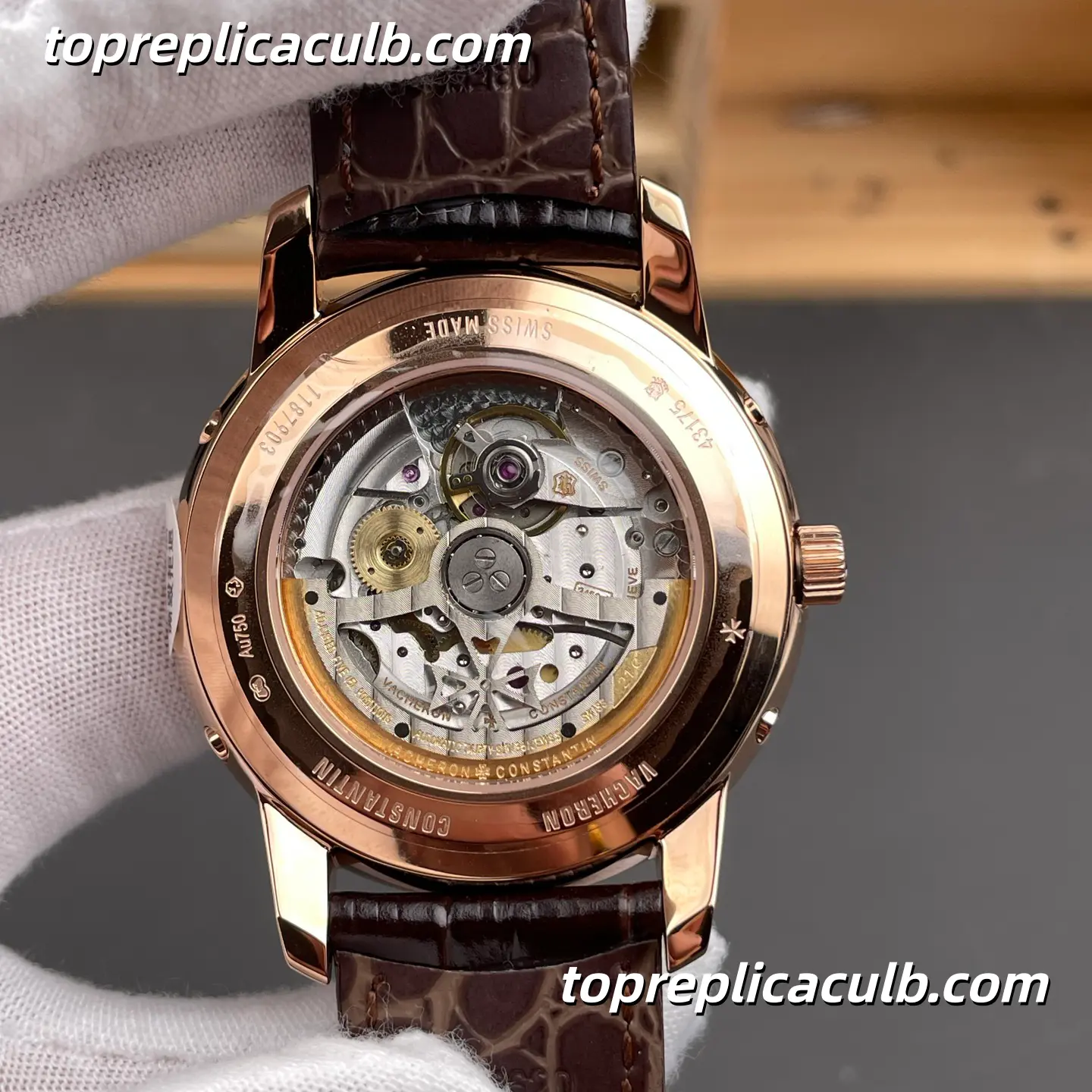 MX Factory Vacheron Constantin Patrimony Perpetual Calendar 43175/000R-9687 Super Clone Watch 41mm Moonphase White Dial With 1120 QP/1 Clone Movement - Image 5