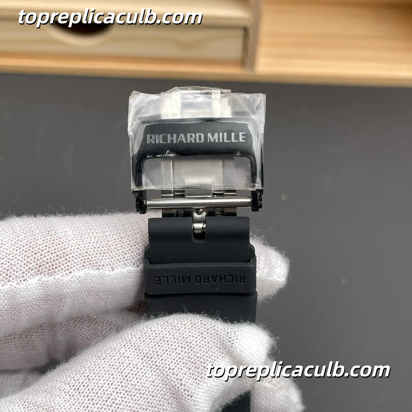 NEW Factory Richard Mille RM055 Carbon Fiber Sky Blue Inner Bezel Black Strap 49.9x42.07mm Super Clone Watch RMUL2 Integrated Custom Skeleton Movement - Image 8