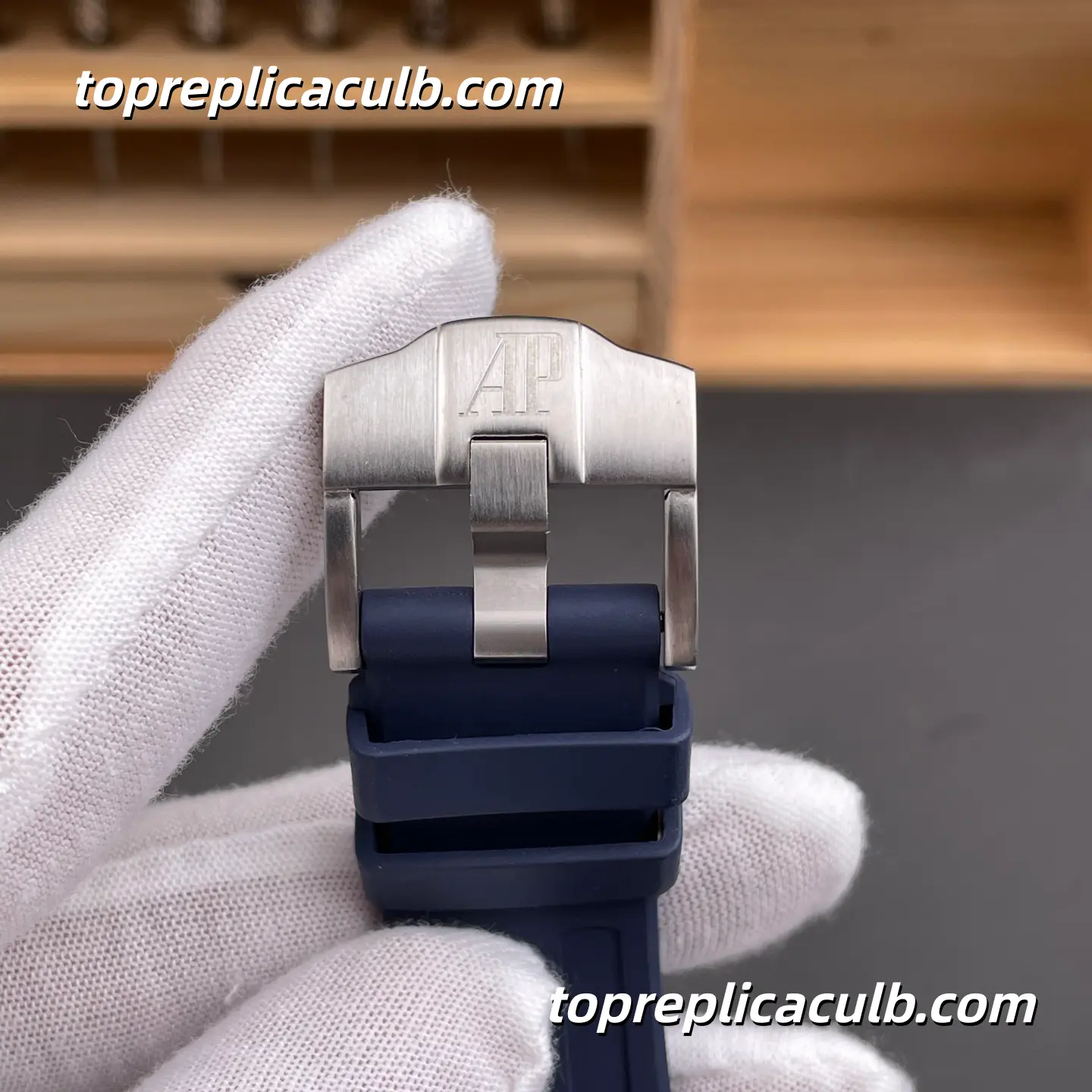 OMF Factory Audemars Piguet Royal Oak Offshore Chronograph 42MM 26170ST.OO.D305CR.01 White “Méga Tapisserie” Dial Stainless Steel Super Clone Watch with Blue Rubber Strap and 1:1 Replica Movement - Image 8