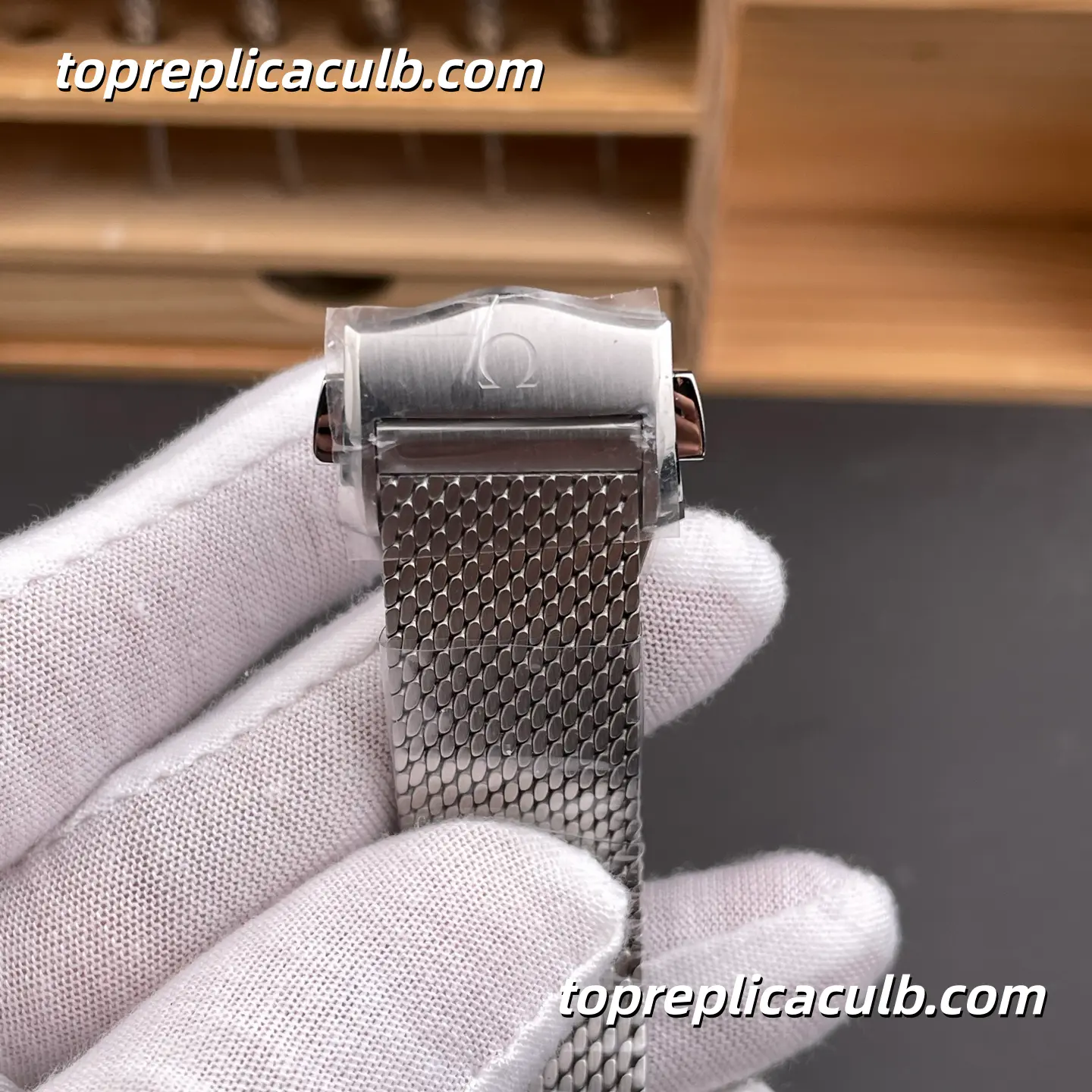 OR Factory Omega Seamaster Diver 300M Ref.210.30.42.20.01.010 42MM Black Wave Dial Mesh Bracelet 8806 Movement Super Clone Watch - Image 9