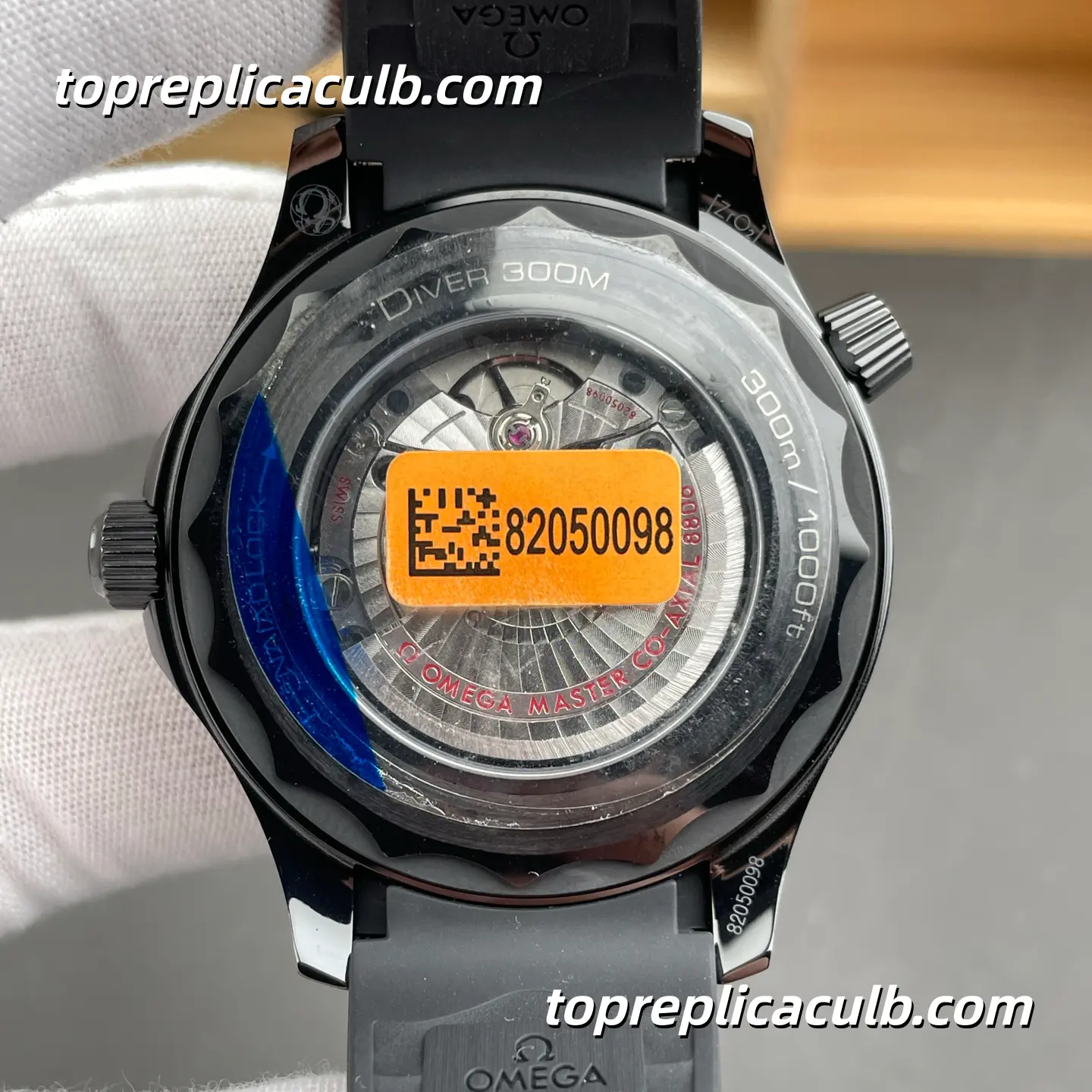 OR Factory Omega Seamaster Diver 300M Ref.210.92.44.20.01.003 43.5MM Black Ceramic Wave Dial Black Rubber Strap 8806 Movement Super Clone Watch - Image 5