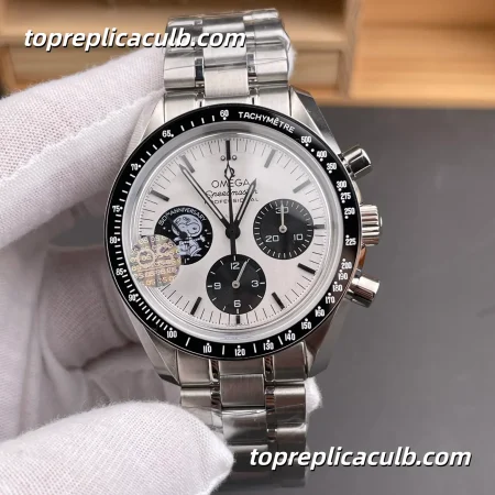 OS Factory Omega Speedmaster Moonwatch “Silver Snoopy Award 50th Anniversary” Ref.310.32.42.50.02.001 42MM White Dial Black Bezel Custom Color Super Clone Watch
