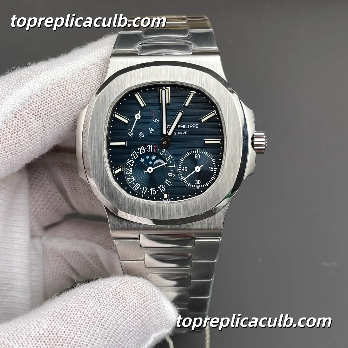 PPF Factory Patek Philippe Nautilus Series 57121A-001 Moonphase Super Clone Watch
