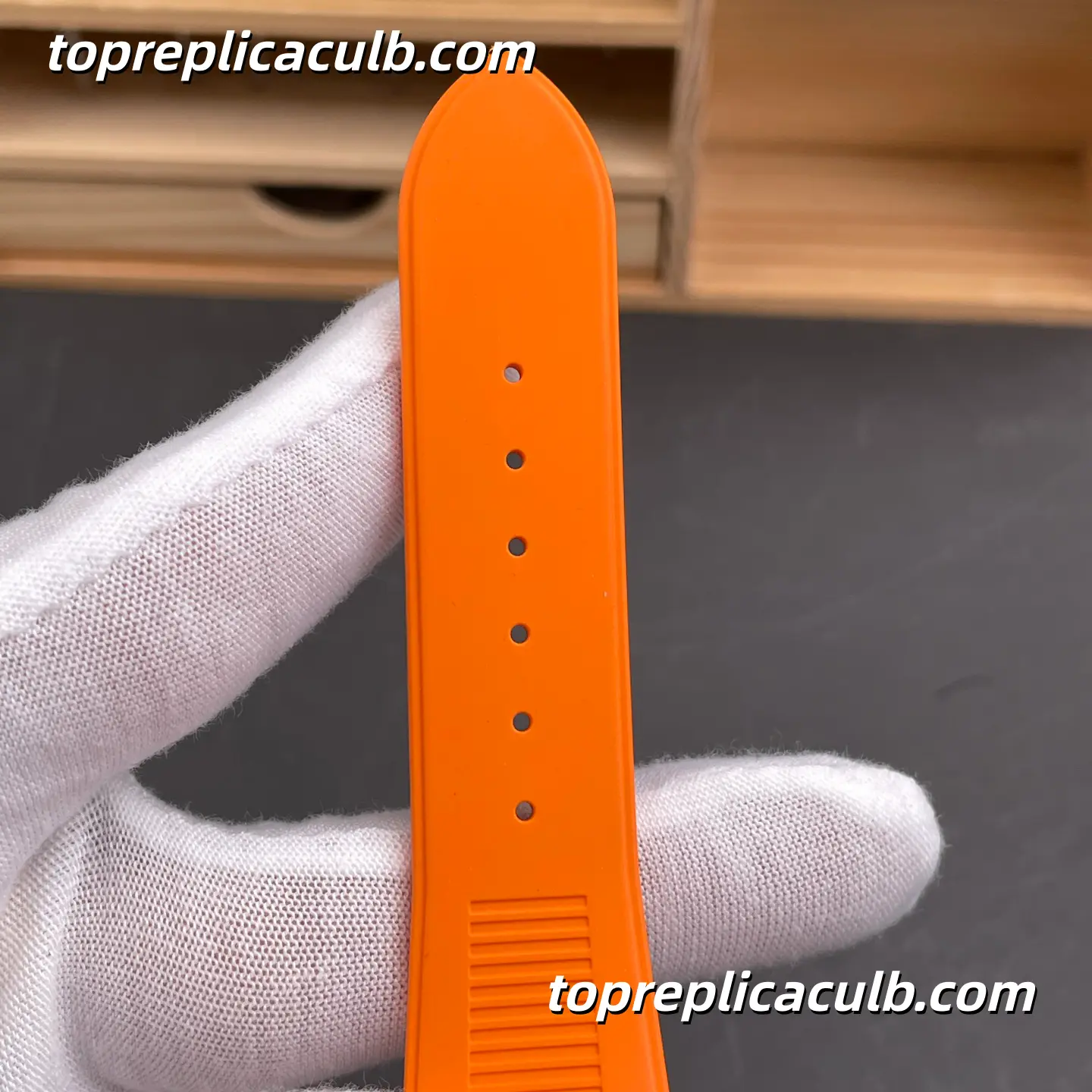 PPF Factory Patek Philippe Nautilus Series 5712G-001 Super Clone Watch 40mm Black Dial Stainless Steel Case Orange Rubber Strap Automatic Moonphase Movement - Image 9