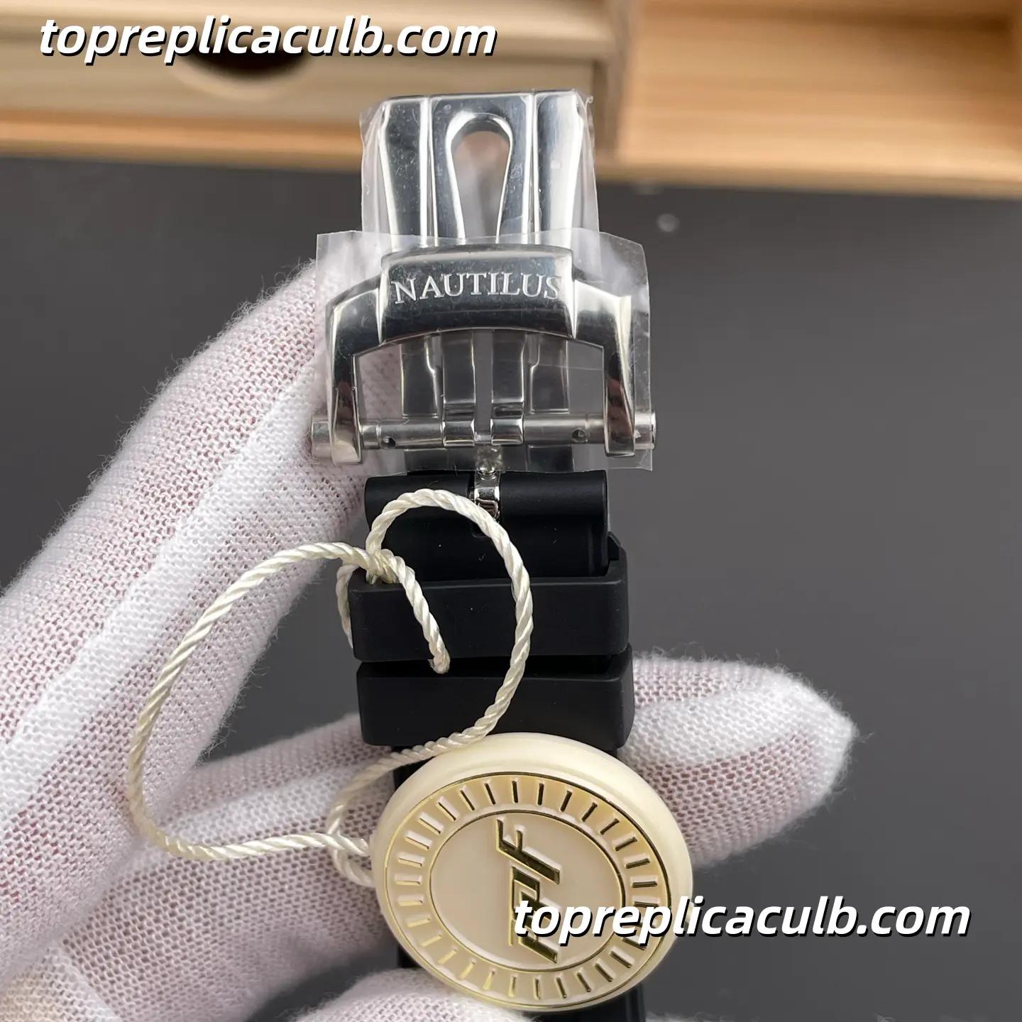 PPF Factory Patek Philippe Nautilus Series 5726A-001 Super Clone Watch 40.5mm Black Gradient Dial Stainless Steel Case Black Rubber Strap Annual Calendar Moonphase Automatic Movement - Image 8