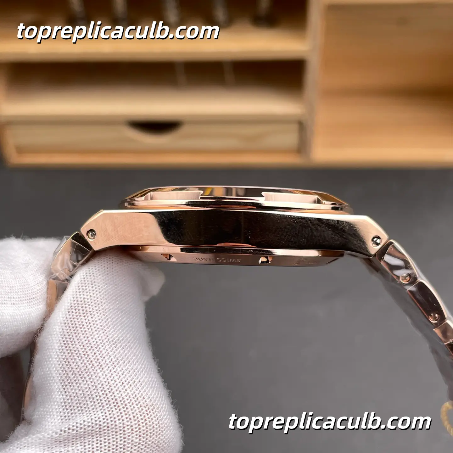PPF Factory Vacheron Constantin Overseas 4500V/110R-B705 Super Clone Watch 41mm Rose Gold Blue Dial Integrated Bracelet 5100 Movement - Image 7