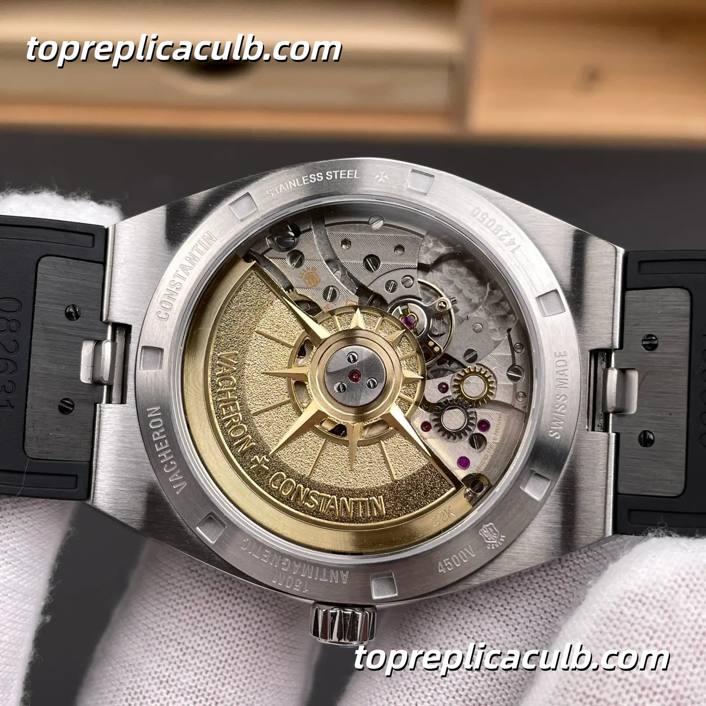 PPF Factory Vacheron Constantin Overseas 4500V/210A-B483 Super Clone Watch 41mm Stainless Steel Black Dial Black Rubber Strap 5100 Movement - Image 5