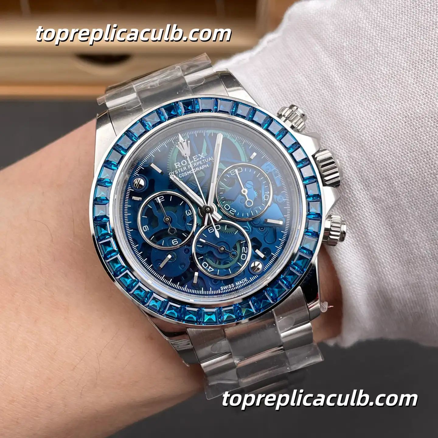 PPM Factory Rolex Daytona “CVD Diamond Custom” 40MM Diamond-Set Bezel & Dial Modified Edition Super Clone Watch with 4130 Movement - Image 2