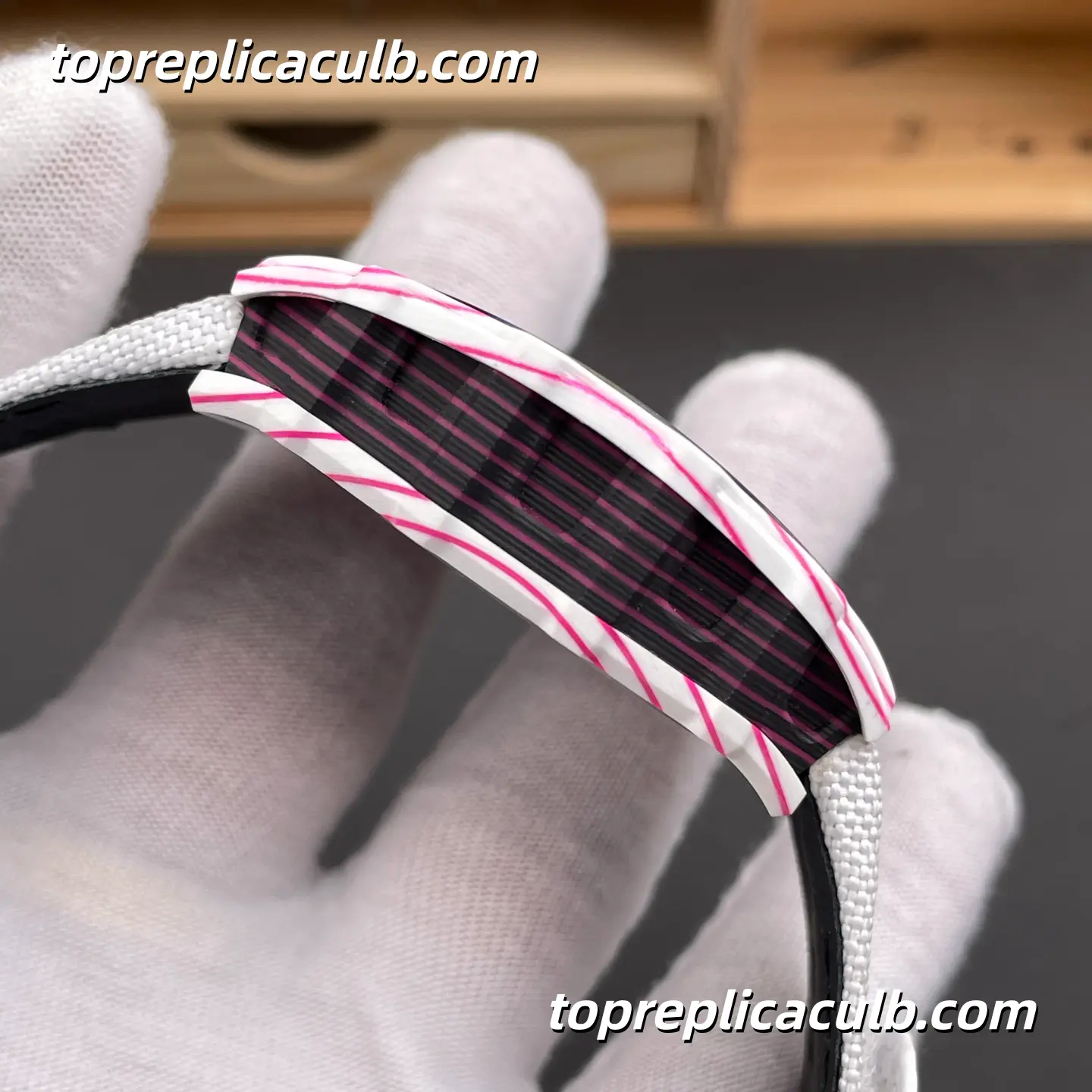RM Factory Richard Mille RM38-02 Pink Carbon Fiber Tourbillon 43.7x50MM Integrated Movement Super Clone Watch - Image 7