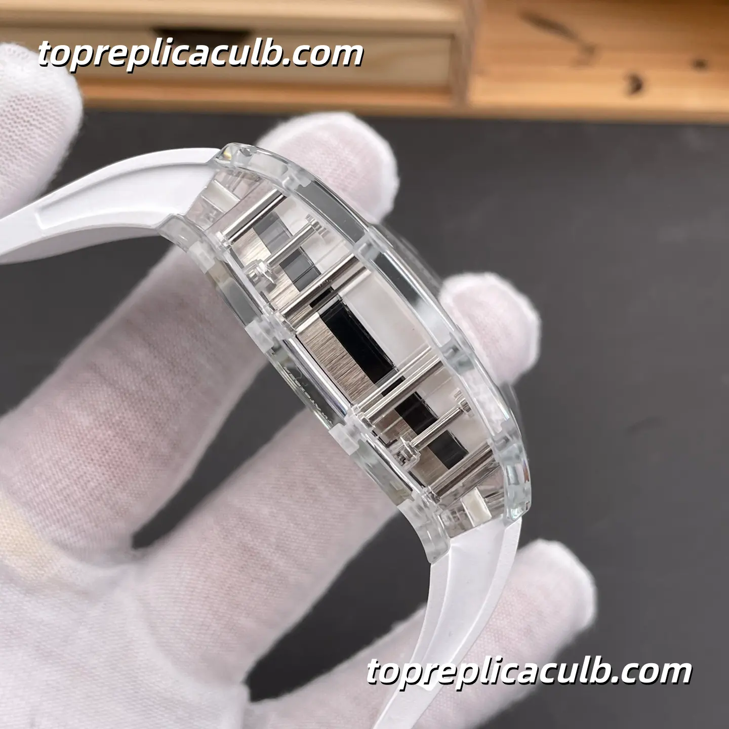 RM Factory Richard Mille RM38-02 Transparent Sapphire Case Tourbillon 43.7x50MM Super Clone Watch - Image 7