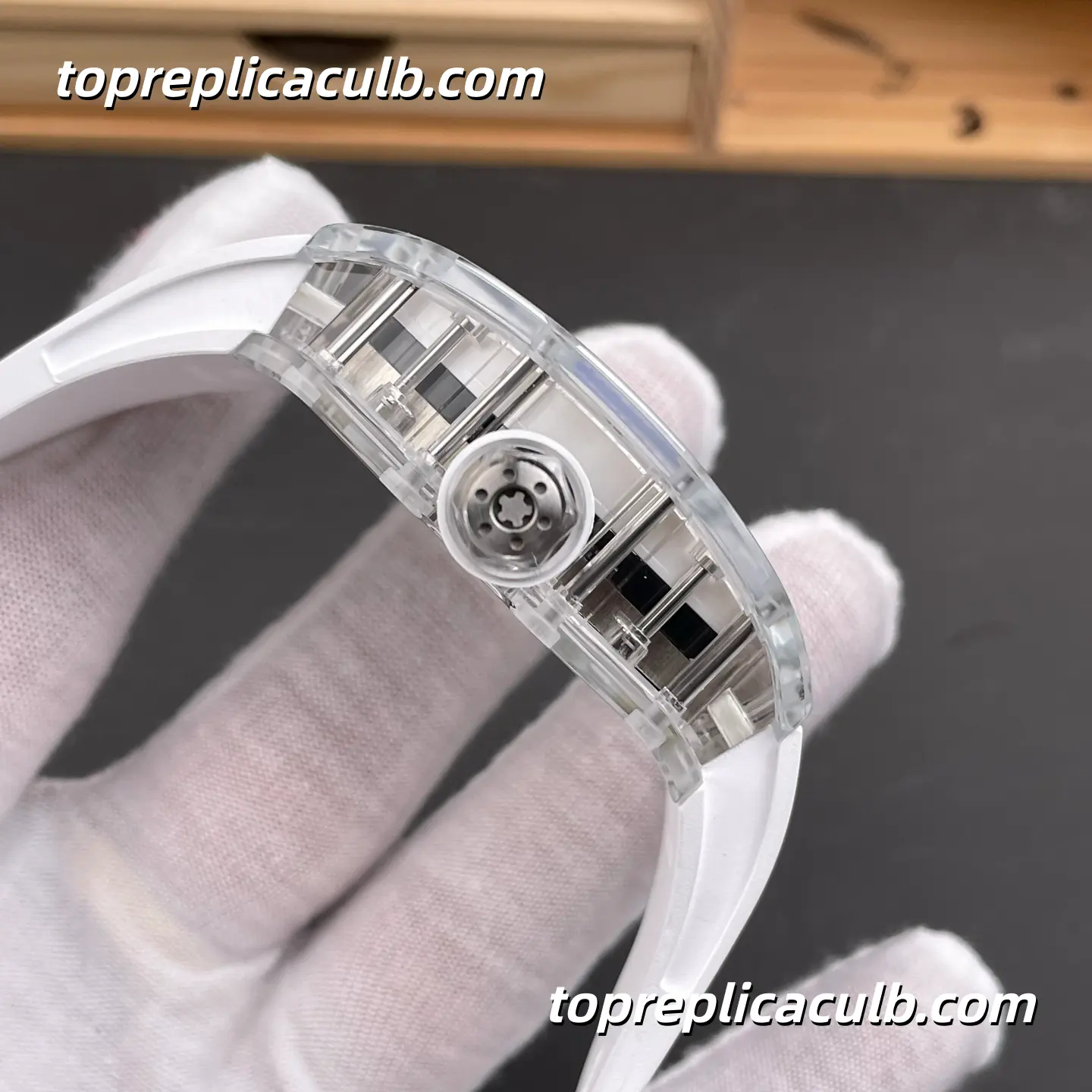RM Factory Richard Mille RM38-02 Transparent Sapphire Case Tourbillon 43.7x50MM Super Clone Watch - Image 6