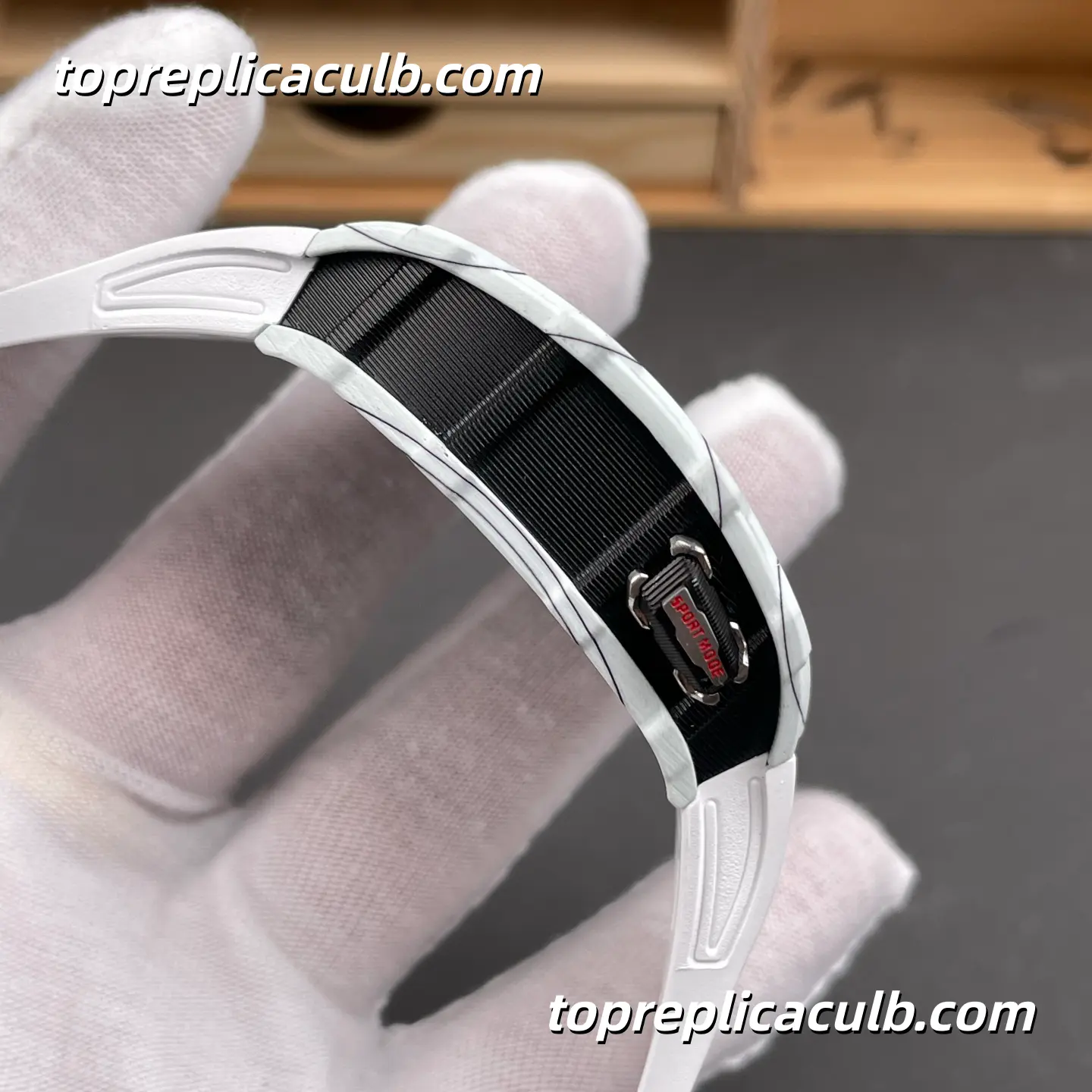 Richard Mille RM35-03 White Carbon Fiber Skeleton Dial 50x43.2mm Super Clone Watch With Integrated RMAL2 Butterfly Rotor Movement - Image 7