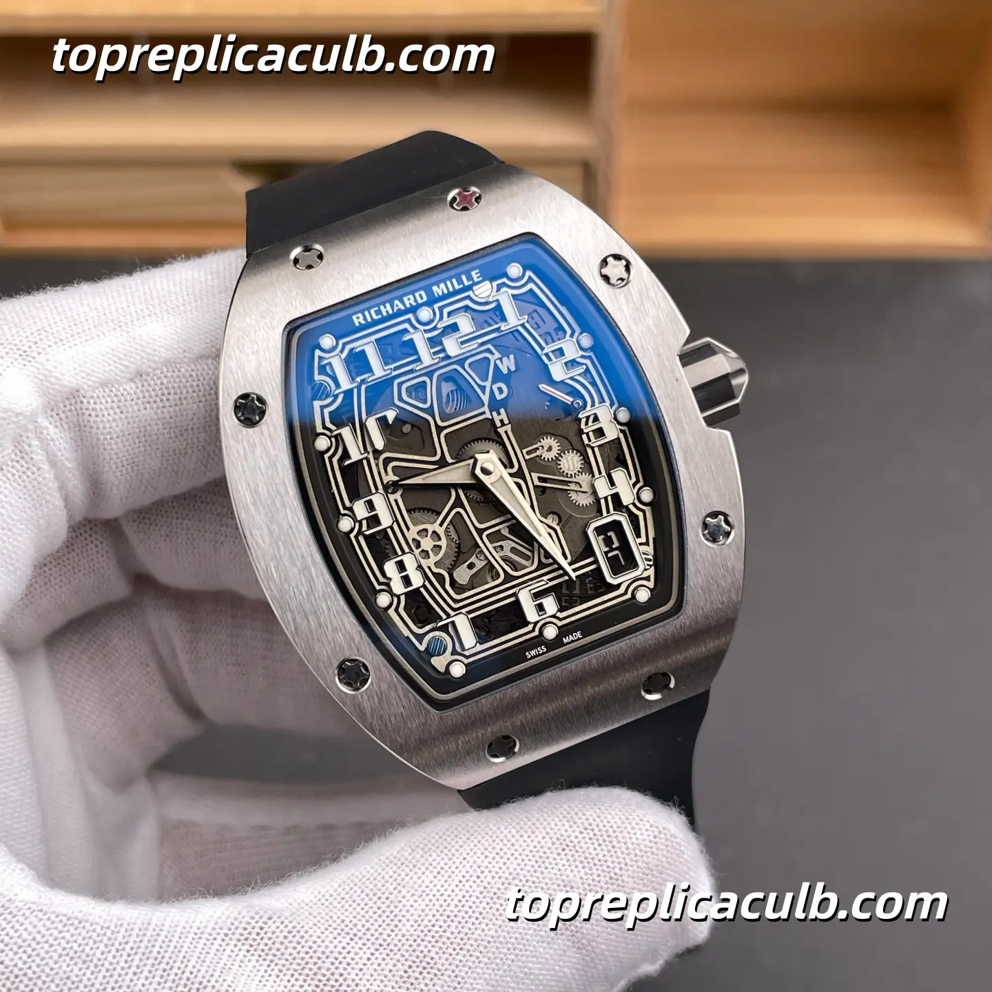 Richard Mille RM67-01 Titanium Case 48MM 9.5MM Thick Custom Integrated CRMA6 Movement Latest Version Super Clone Watch - Image 4