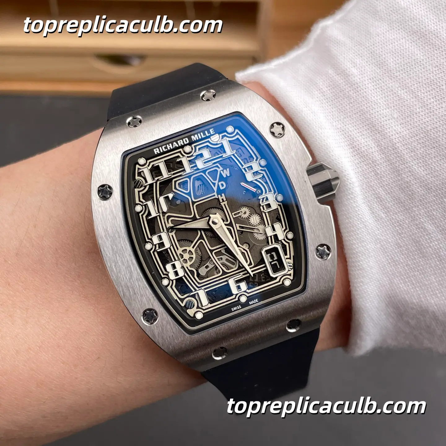 Richard Mille RM67-01 Titanium Case 48MM 9.5MM Thick Custom Integrated CRMA6 Movement Latest Version Super Clone Watch - Image 2