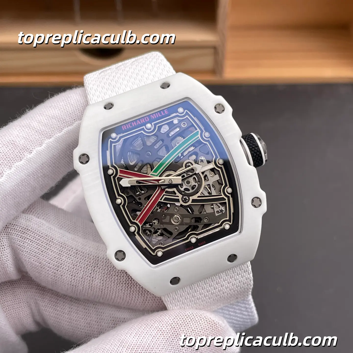 Richard Mille RM67-02 UAE Edition White Carbon 47x7.9MM CRMA7 Movement Super Clone Watch - Image 4