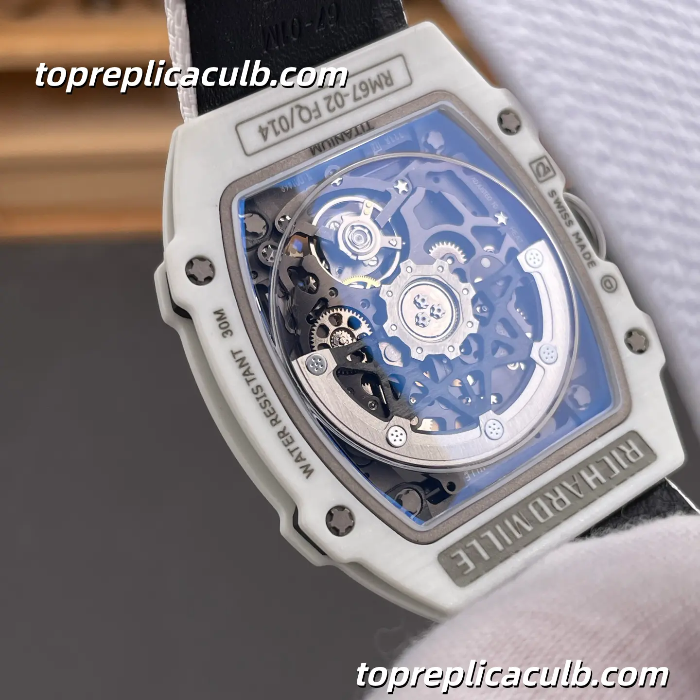 Richard Mille RM67-02 UAE Edition White Carbon 47x7.9MM CRMA7 Movement Super Clone Watch - Image 6