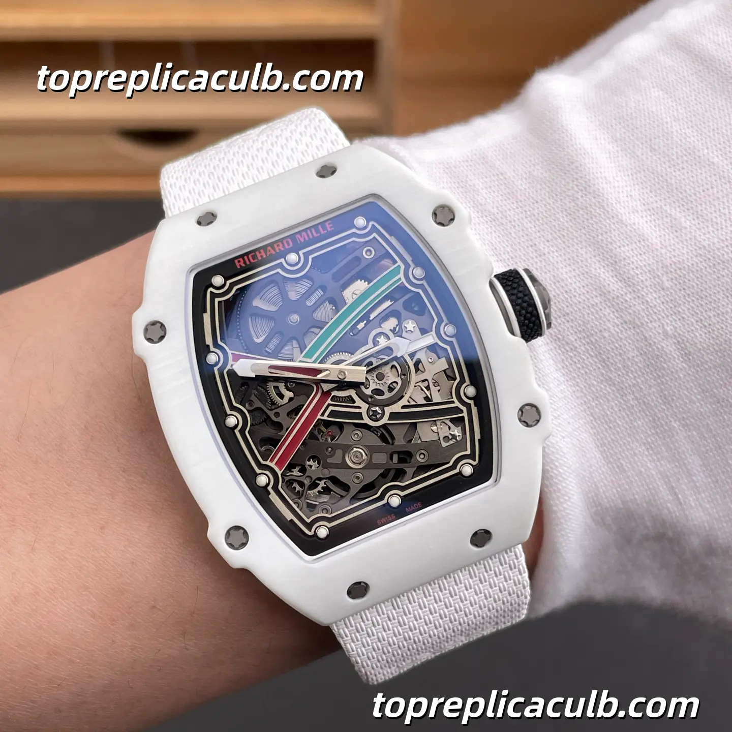 Richard Mille RM67-02 UAE Edition White Carbon 47x7.9MM CRMA7 Movement Super Clone Watch - Image 2