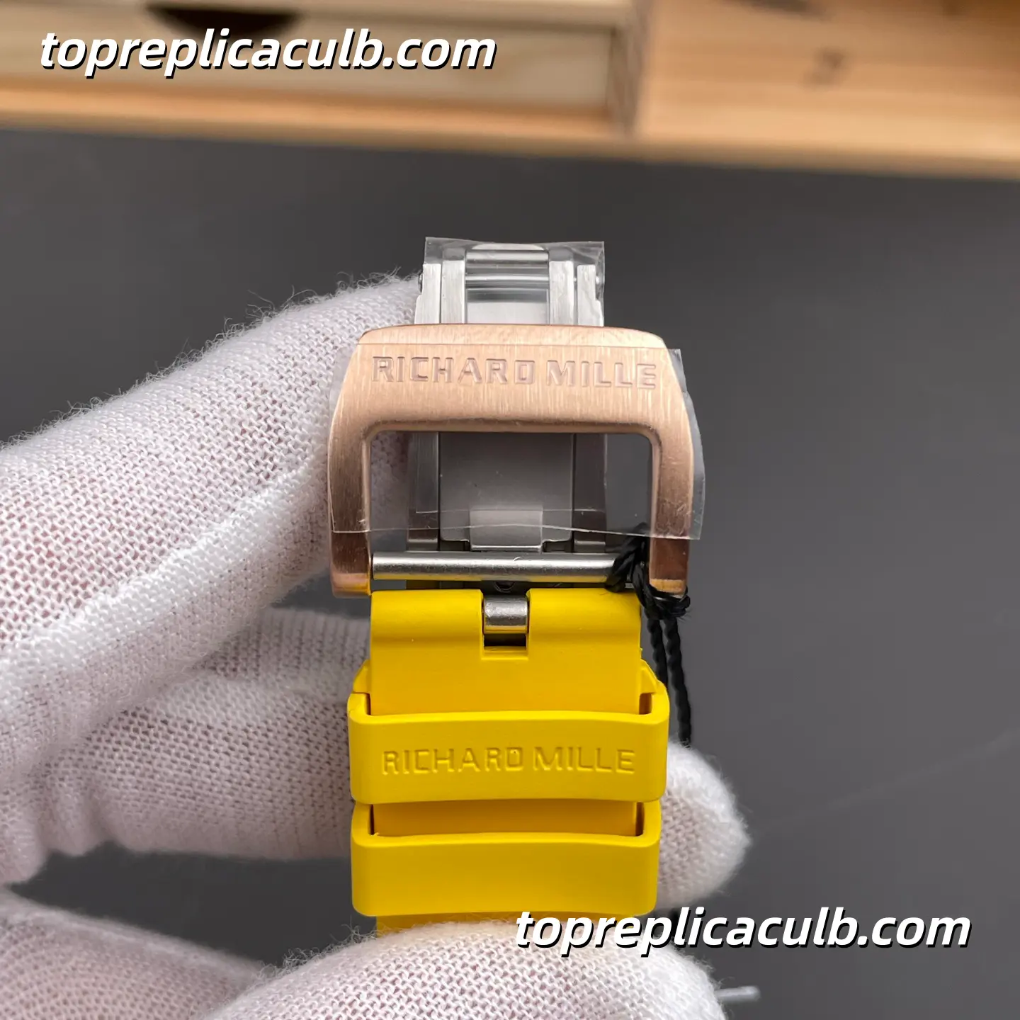 Richard Mille RM88 Smiley Tourbillon White Ceramic Yellow Strap 48x39.7MM Super Clone Watch - Image 8