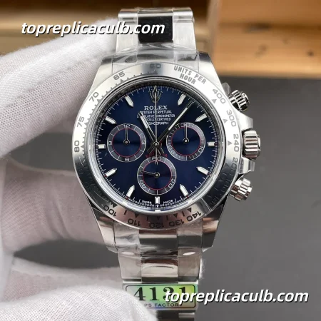 Rolex Cosmograph Daytona 40MM 126509-0005 Blue Dial Oyster Bracelet Super Clone Watch with 4131 Movement