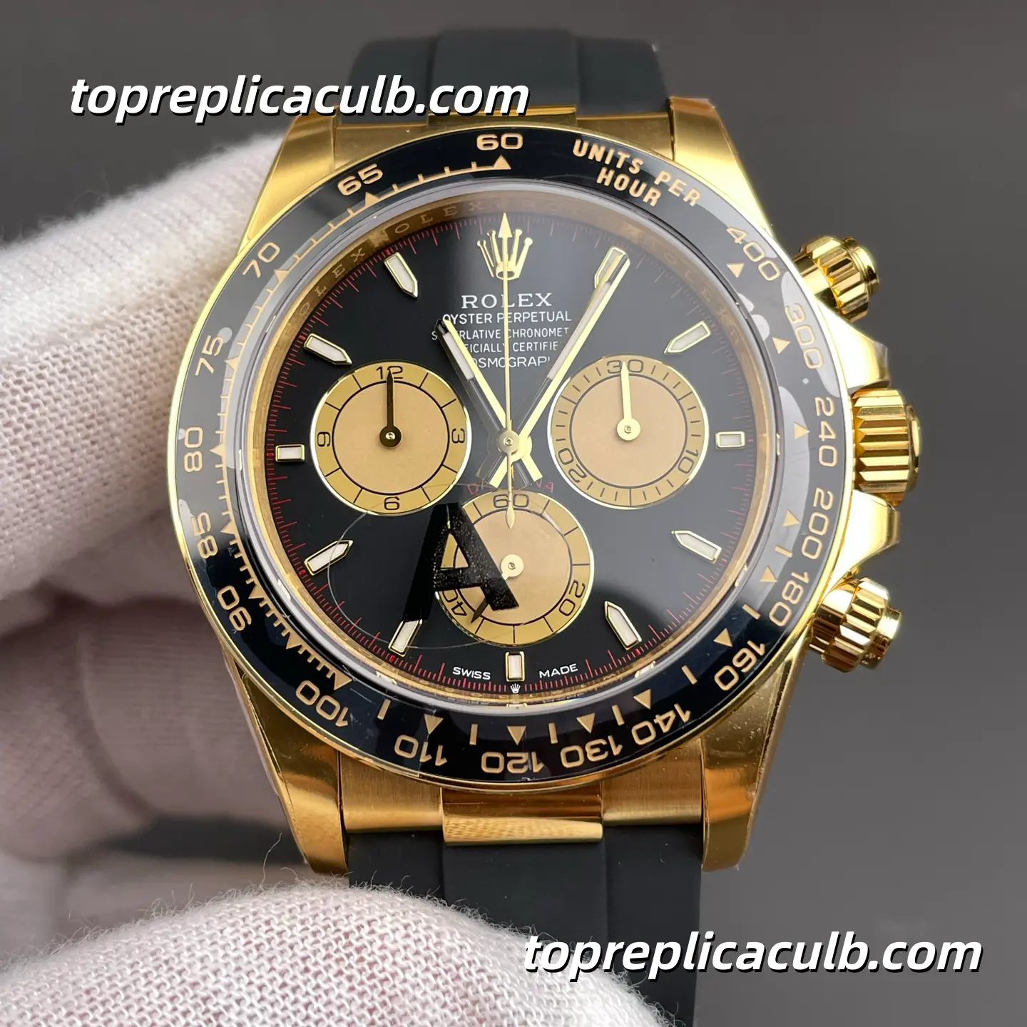 Rolex Cosmograph Daytona “Little Monster” 40MM 126518LN-0004 Black Dial Oysterflex Super Clone Watch with 4131 Movement - Image 3
