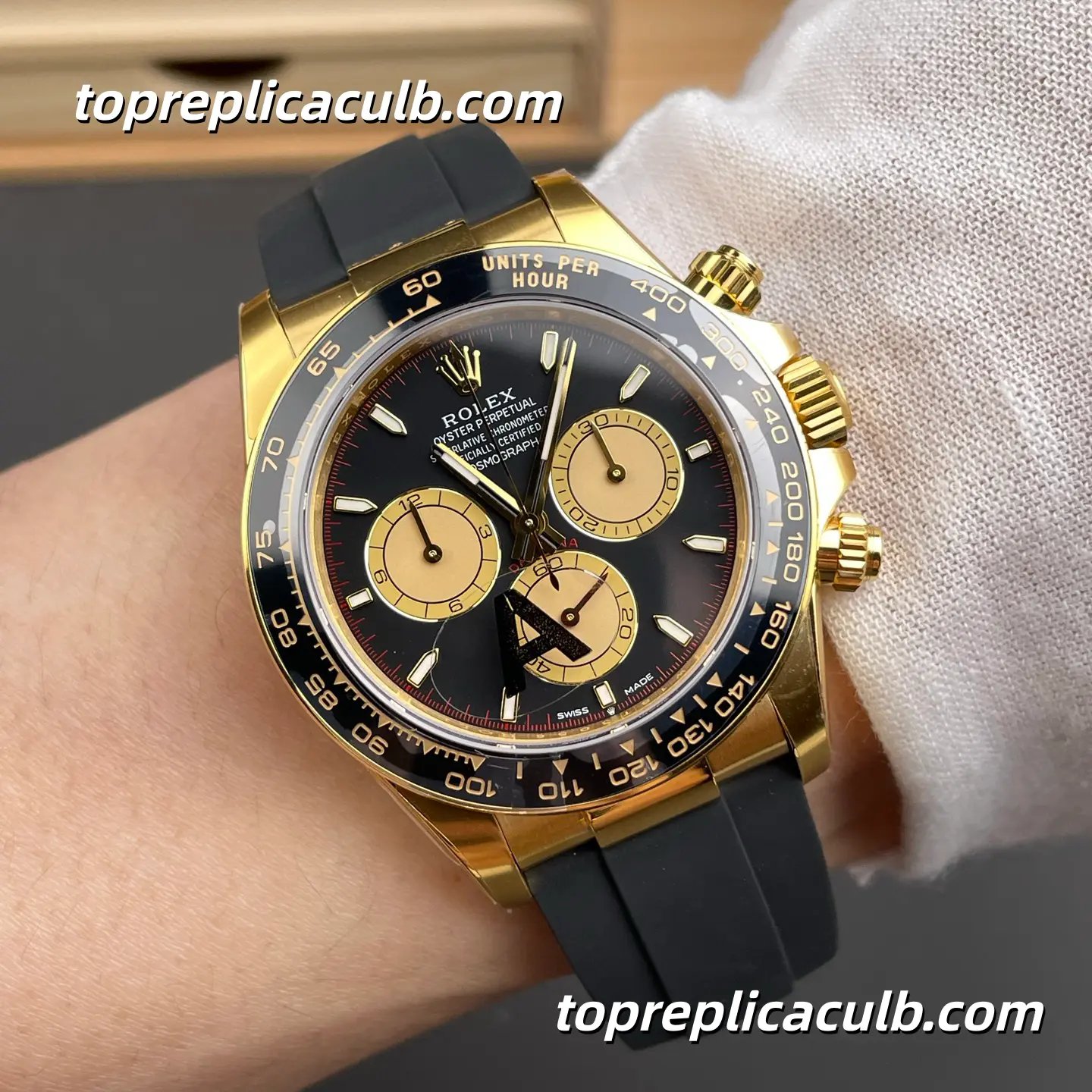 Rolex Cosmograph Daytona “Little Monster” 40MM 126518LN-0004 Black Dial Oysterflex Super Clone Watch with 4131 Movement - Image 2