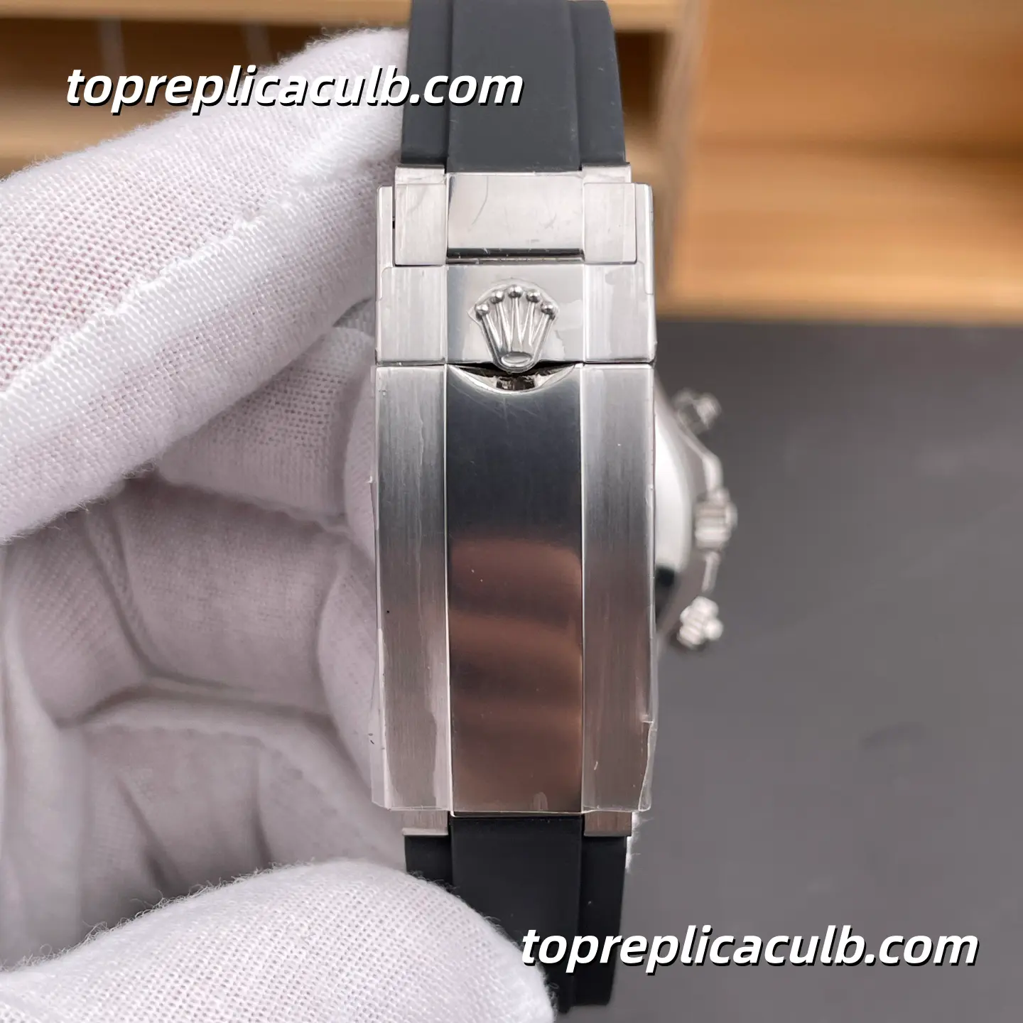 Rolex Cosmograph Daytona “Panda” 126519LN-0006 40MM White Dial Black Subdials Black Ceramic Bezel Oysterflex Bracelet Super Clone Watch with 4130 Movement - Image 9