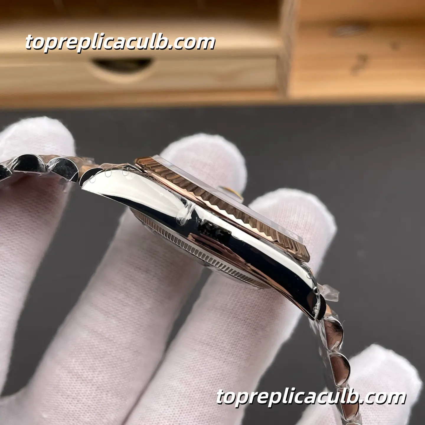 Rolex DateJust 36MM 126231-0013 Gery Dial Two Tone Jubilee Bracelet Super Clone Watch with 3235 Movement - Image 6