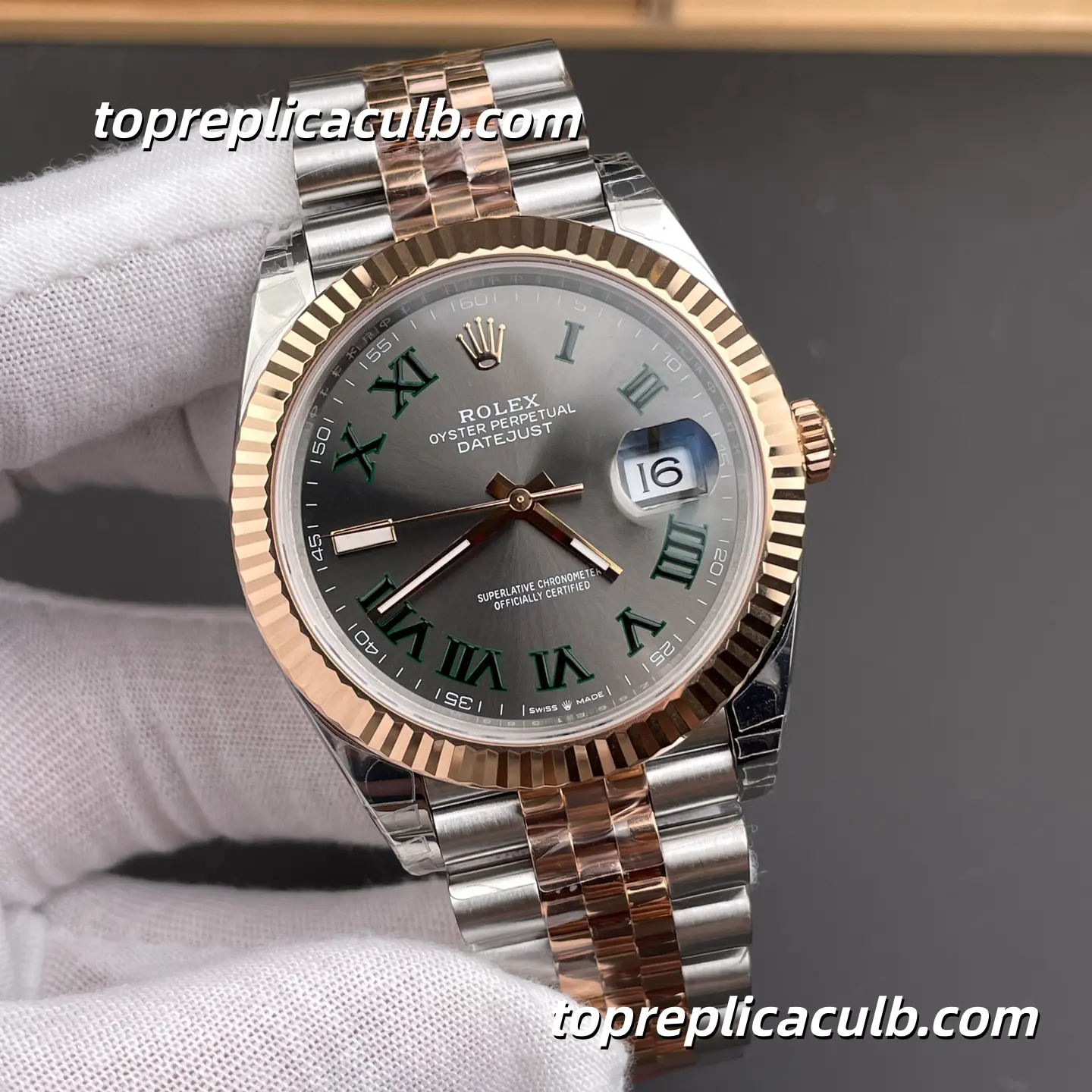 Rolex DateJust 41MM 126331-0016 Rhodium Dial Two Tone Jubilee Bracelet Super Clone Watch with 3235 Movement - Image 4