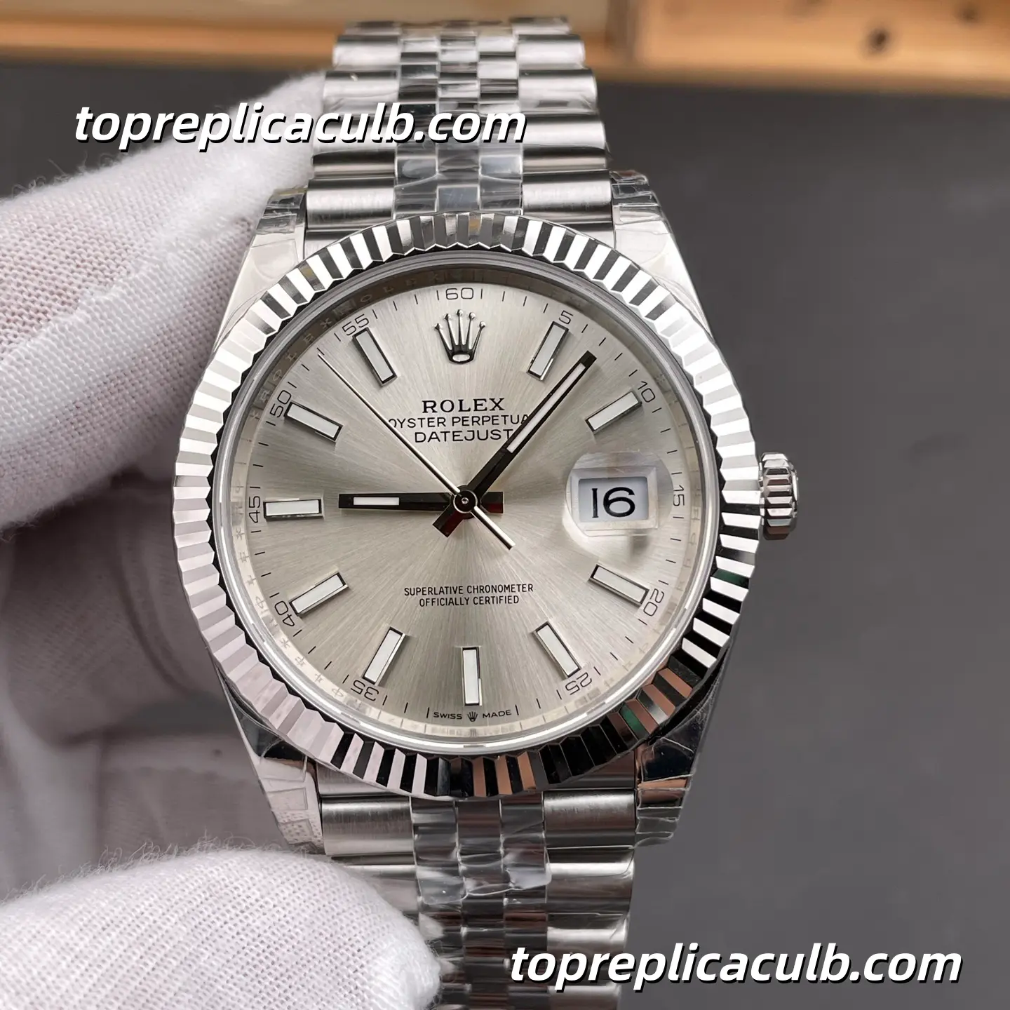 Rolex DateJust 41MM 126334-0004 Silver Dial Jubilee Bracelet Super Clone Watch with 3235 Movement - Image 3