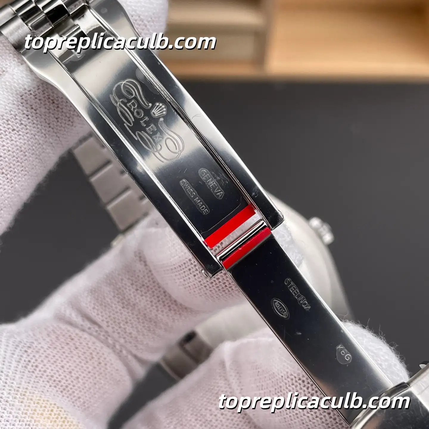 Rolex DateJust 41MM 126334-0022 Wimbledon Green Roman Dial Jubilee Bracelet Super Clone Watch with 3235 Movement - Image 7