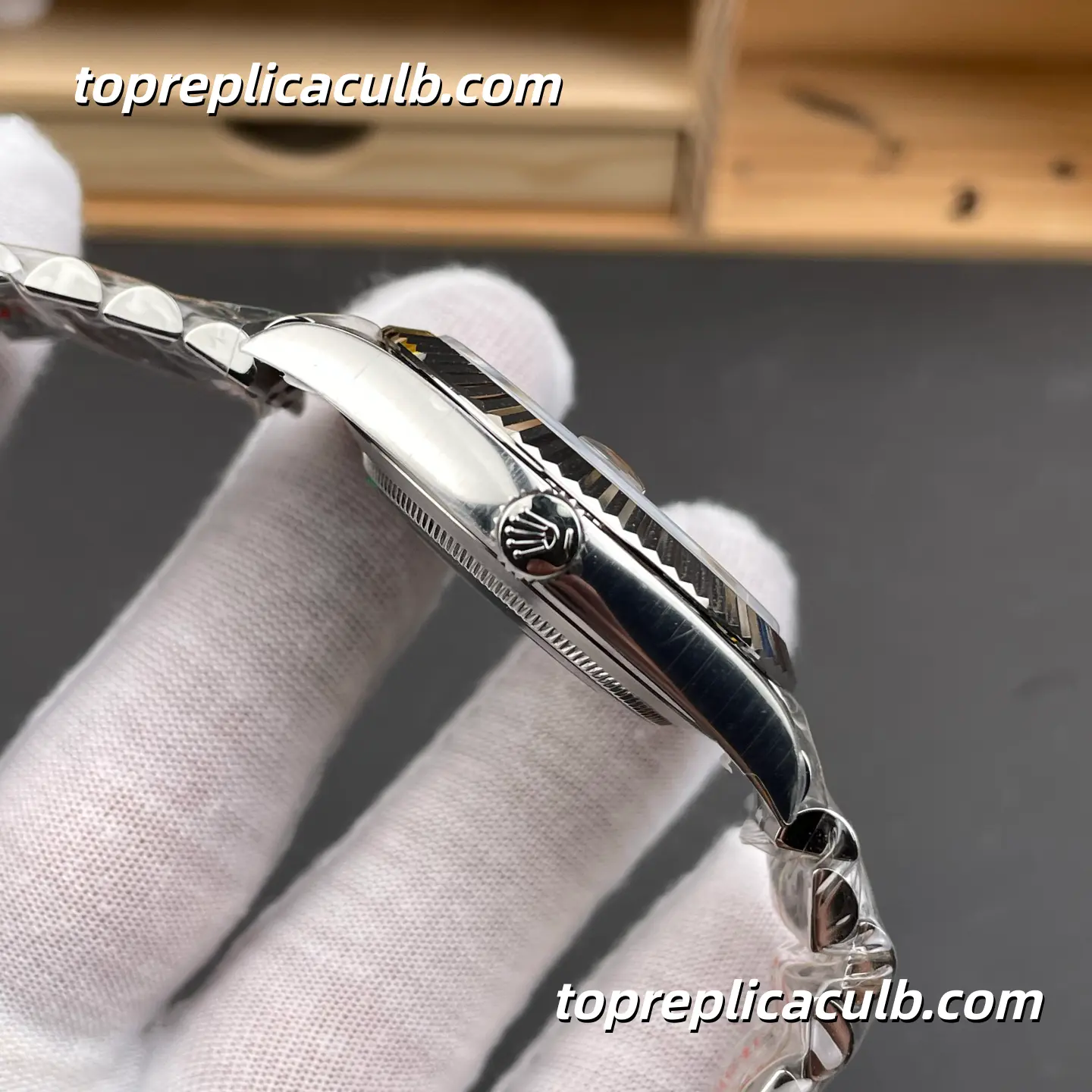 Rolex DateJust 41MM 126334-0028 Mint Green Dial Jubilee Bracelet Super Clone Watch with 3235 Movement - Image 5