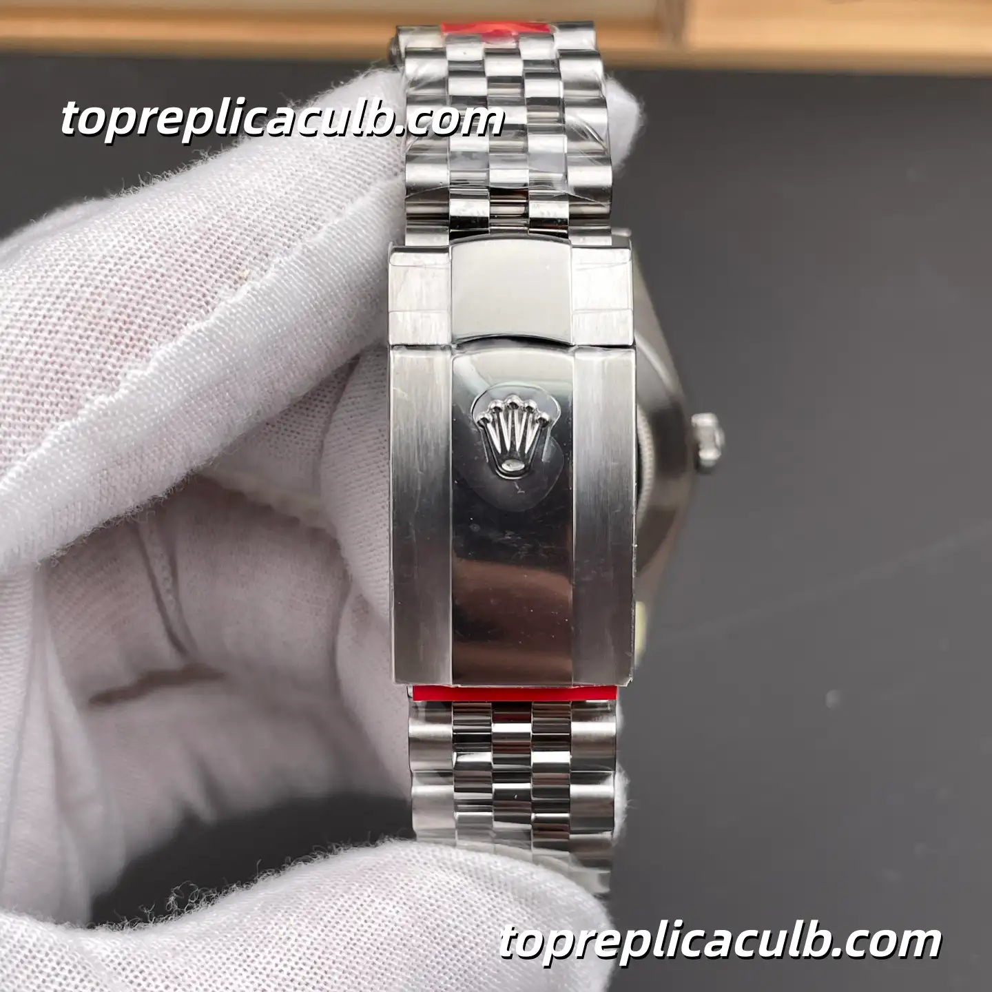 Rolex DateJust 41MM 126334-0030 Green Motif Dial Jubilee Bracelet Super Clone Watch with 3235 Movement - Image 9