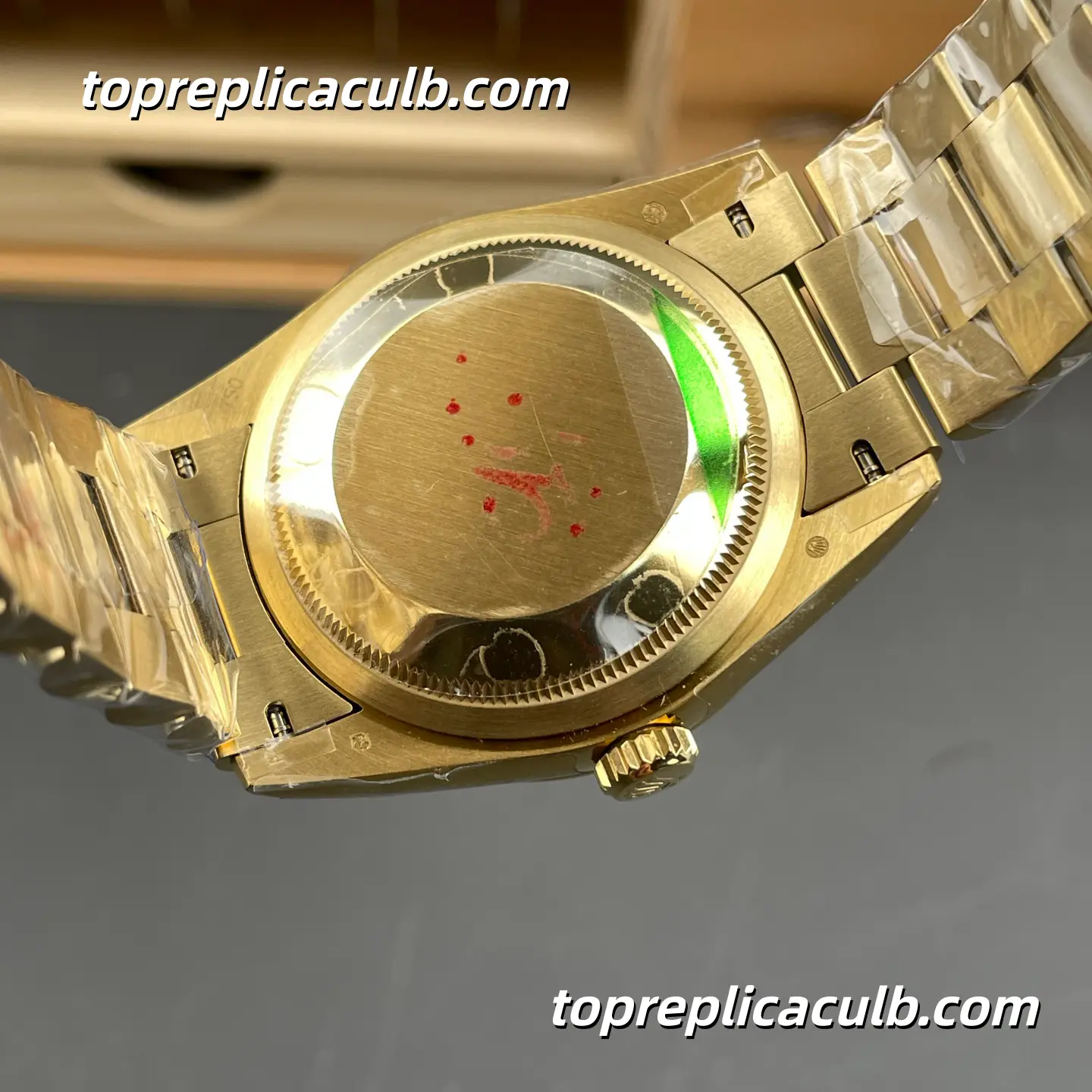 Rolex Day-Date 18038 36MM Black Onyx Dial 18K Yellow Gold President Bracelet Super Clone Watch - Image 9