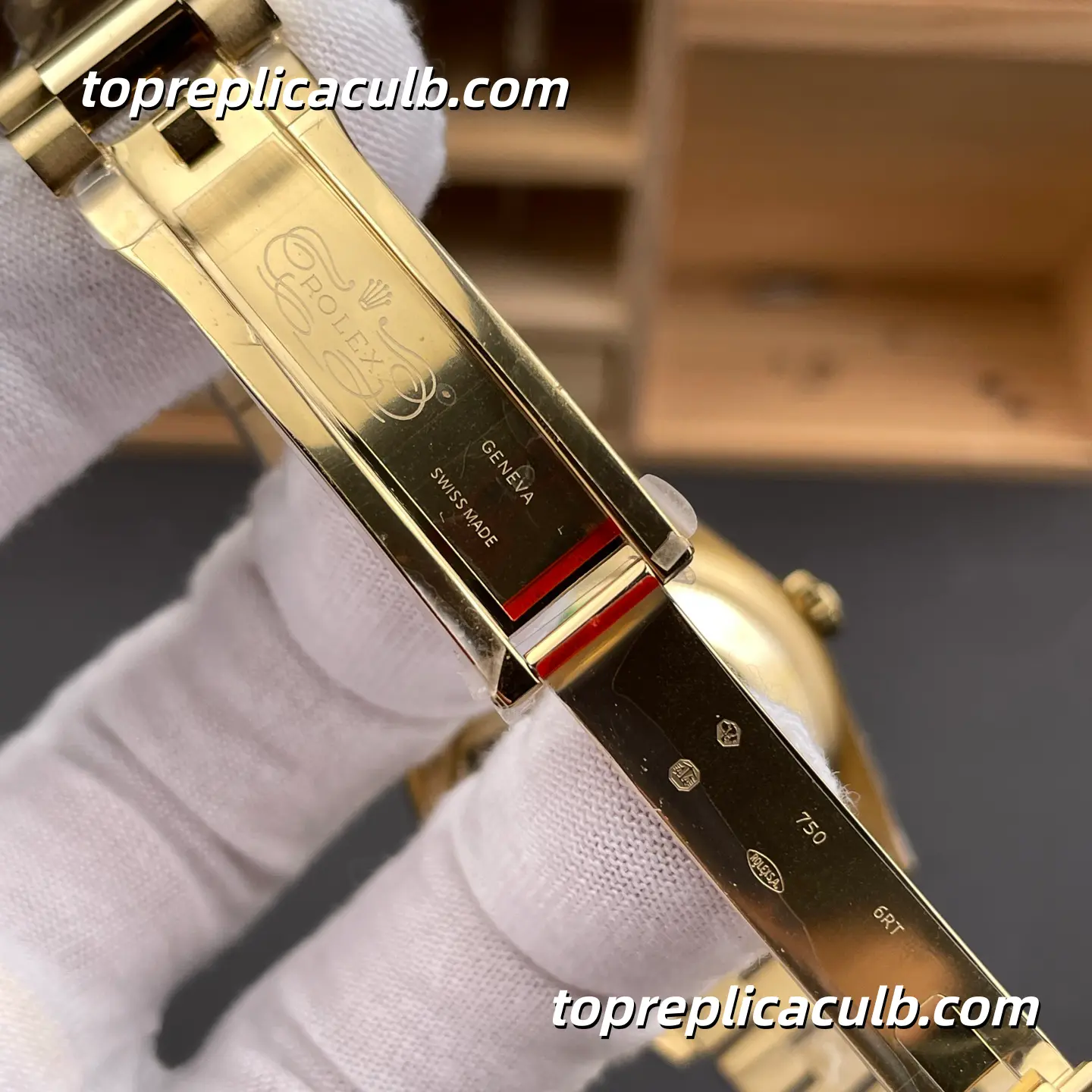 Rolex Day-Date 18038 36MM Black Onyx Dial 18K Yellow Gold President Bracelet Super Clone Watch - Image 7