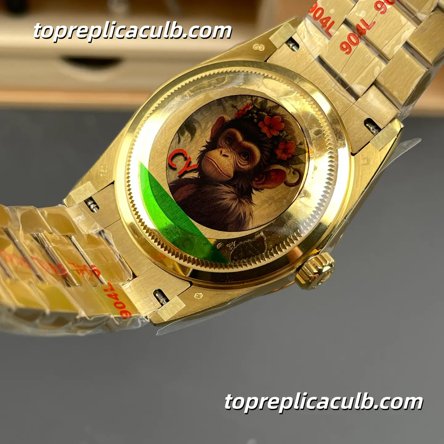 Rolex Day-Date 36MM M128238-0106 Yellow Gold “Puzzle Pattern” Dial Super Clone Watch with 2836 Movement - Image 9
