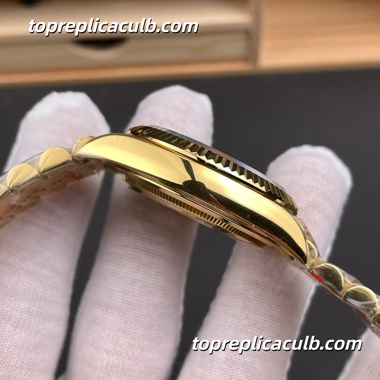Rolex Day-Date 36MM M128238-0106 Yellow Gold “Puzzle Pattern” Dial Super Clone Watch with 2836 Movement - Image 6