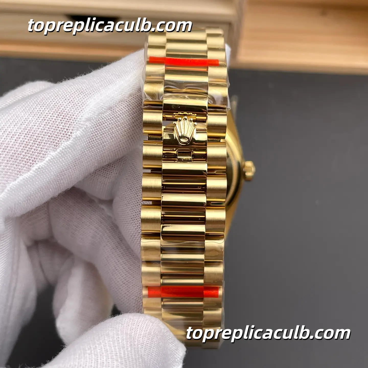Rolex Day-Date 36MM M128238-0106 Yellow Gold “Puzzle Pattern” Dial Super Clone Watch with 2836 Movement - Image 8