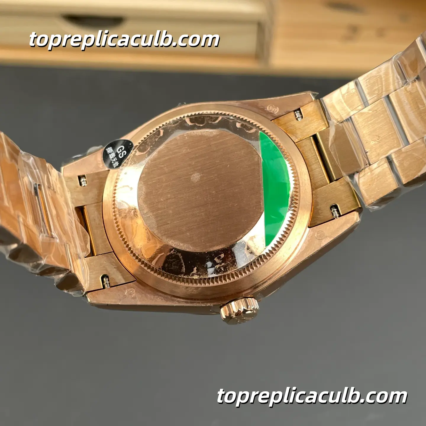 Rolex Day-Date M128235-0050 36MM Sundust Diamond Dial Everose Gold President Bracelet Super Clone Watch - Image 9