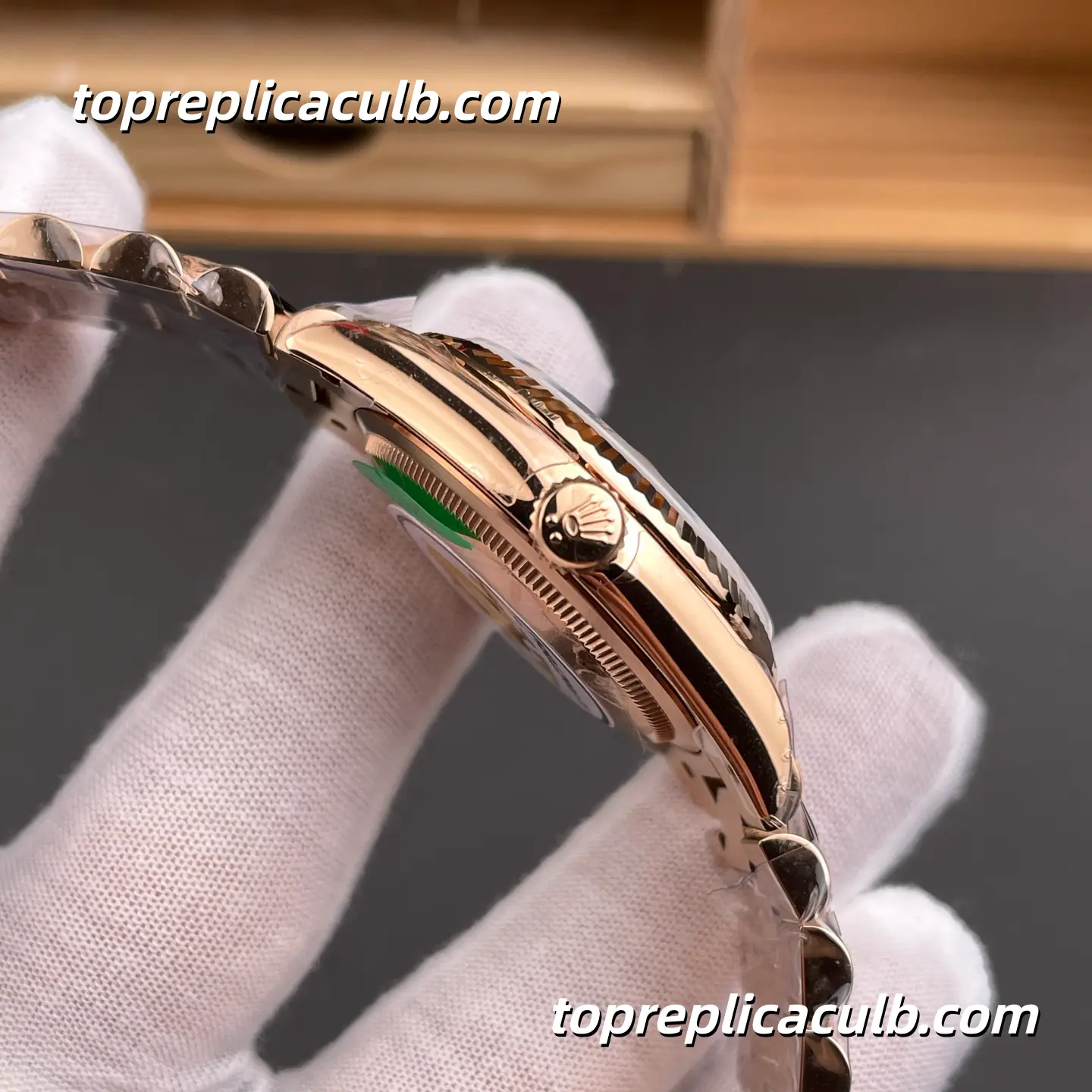 Kf Factory Rolex Day-Date M128235-0085 36MM Turquoise Blue Dial Everose Gold President Bracelet Super Clone Watch - Image 5
