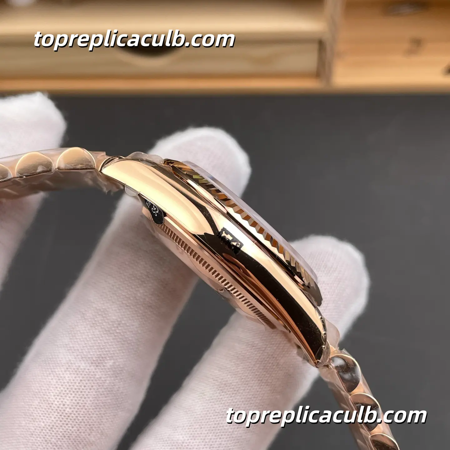 GS Factory Rolex Day-Date M128235-0085 36MM Turquoise Blue Dial Everose Gold President Bracelet Super Clone Watch - Image 6