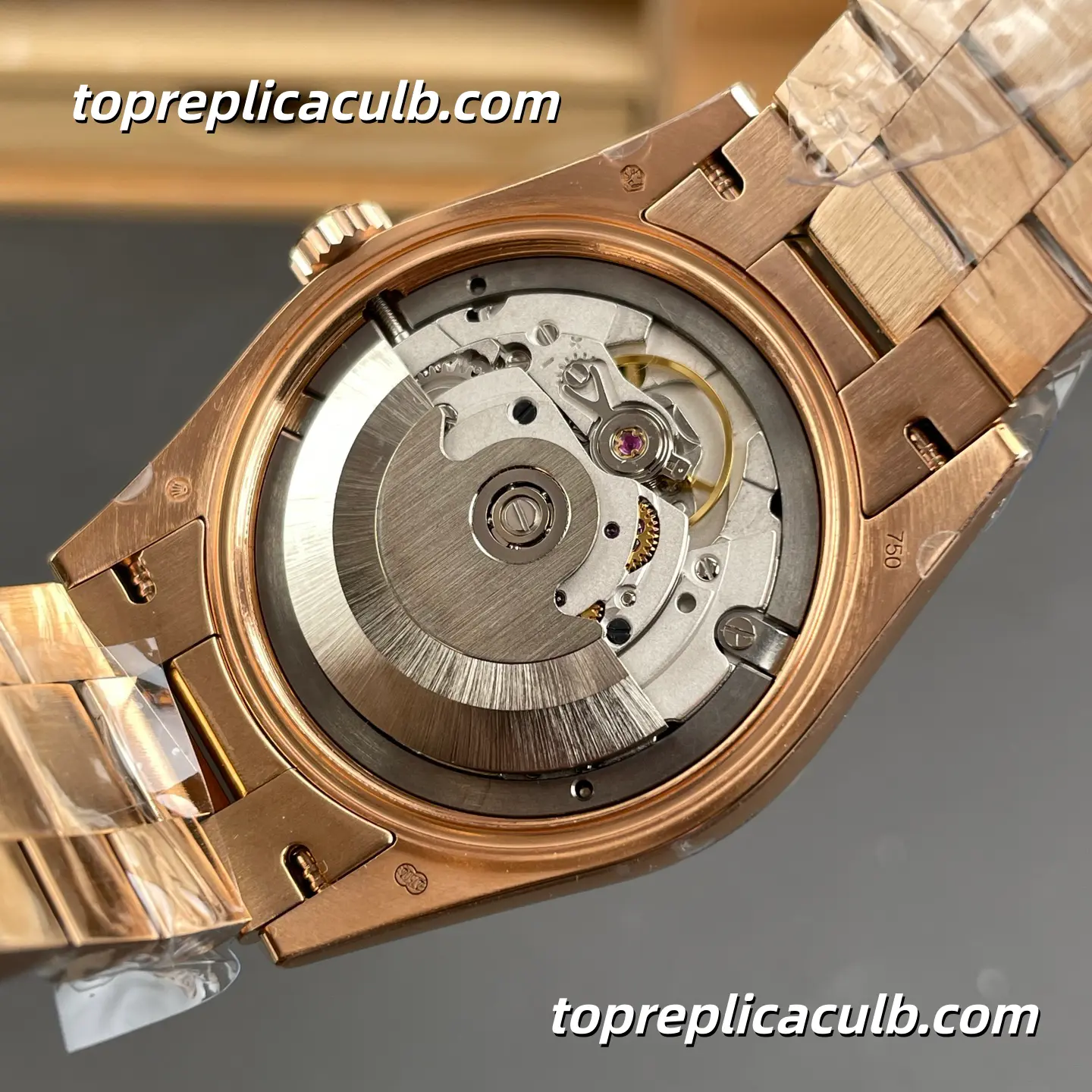 Kf Factory Rolex Day-Date M128235-0085 36MM Turquoise Blue Dial Everose Gold President Bracelet Super Clone Watch - Image 7