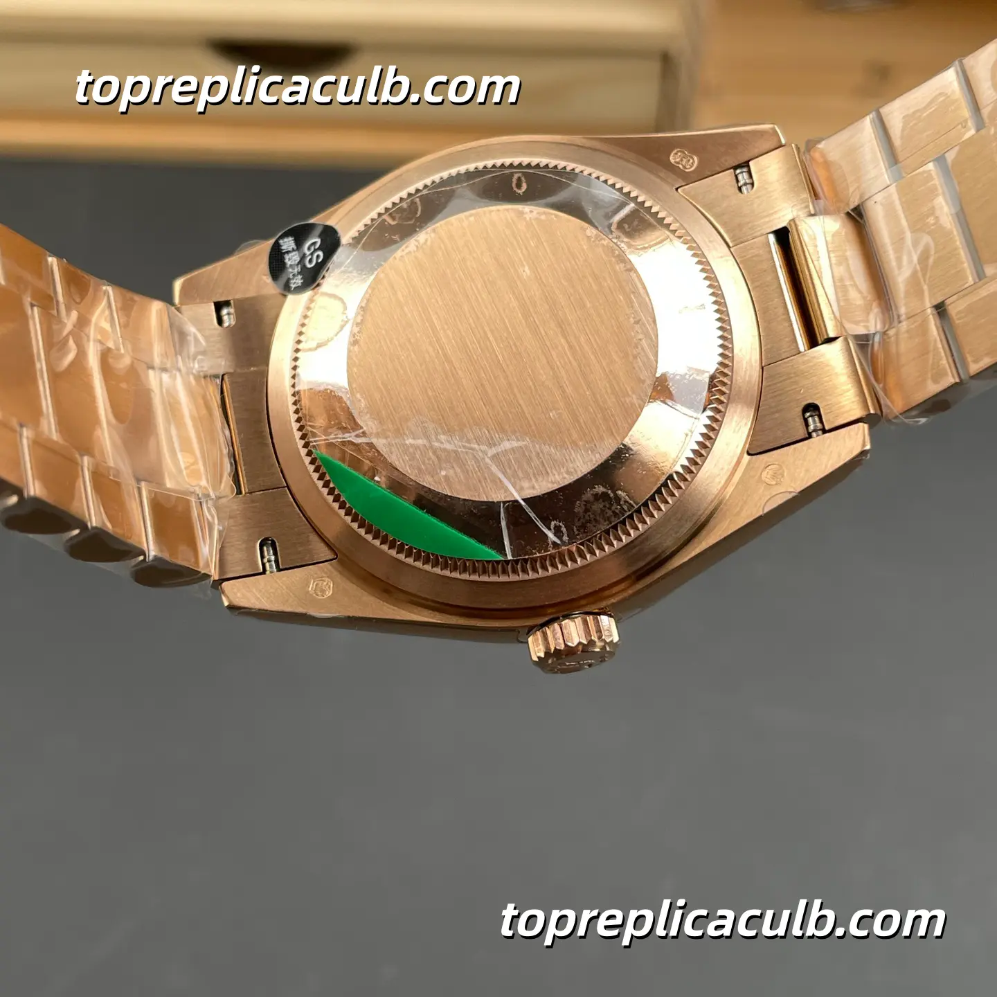 GS Factory Rolex Day-Date M128235-0085 36MM Turquoise Blue Dial Everose Gold President Bracelet Super Clone Watch - Image 9
