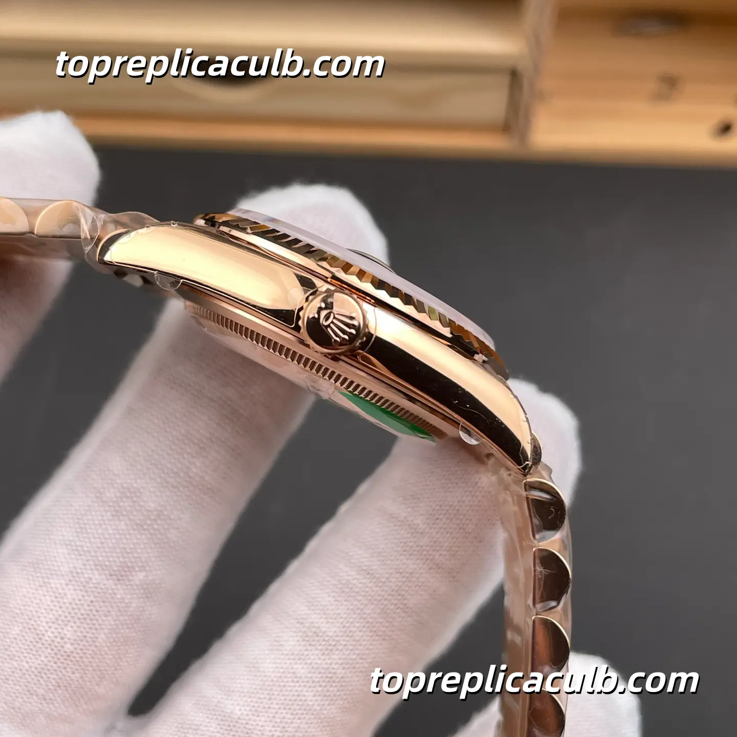 GS Factory Rolex Day-Date M128235-0085 36MM Turquoise Blue Dial Everose Gold President Bracelet Super Clone Watch - Image 5